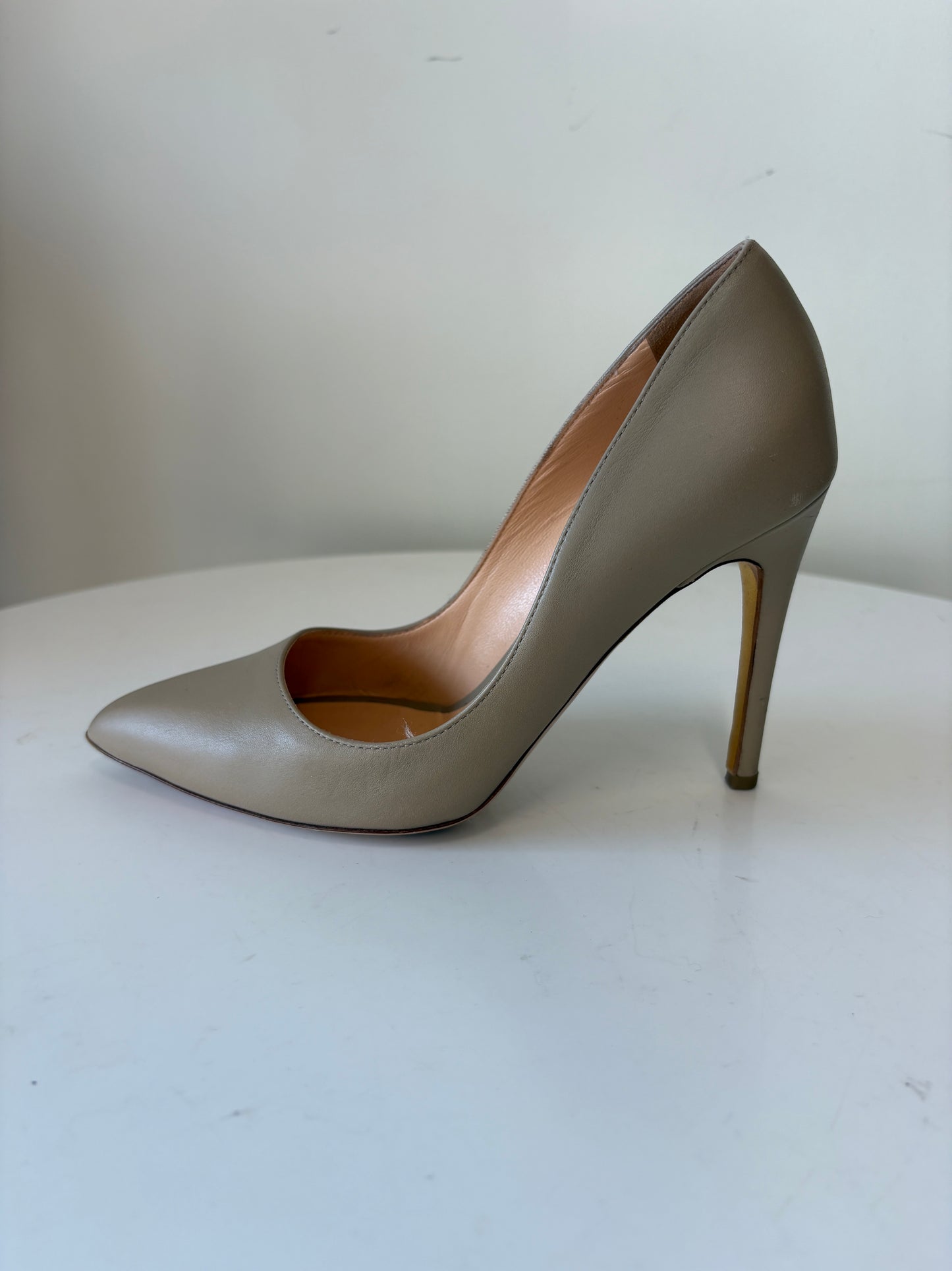 Rupert Sanderson Beige Malory Stone Nappa Pumps