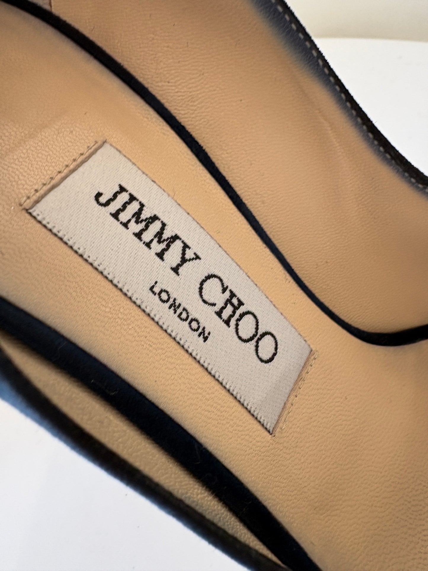 Jimmy Choo 072 Rocky Watersnake Blue Peeptoe Heels
