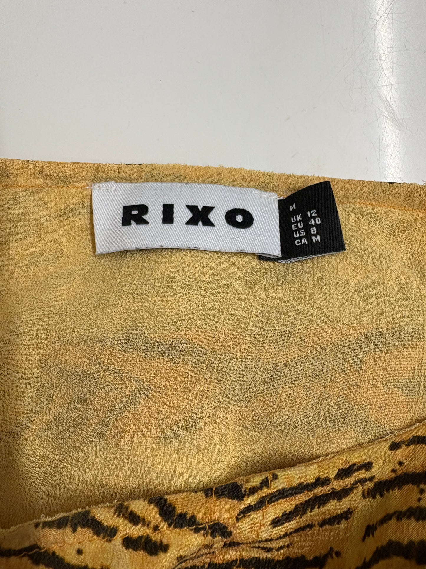Rixo Ronan Silk Tiger Print Mini Dress (pre-owned)