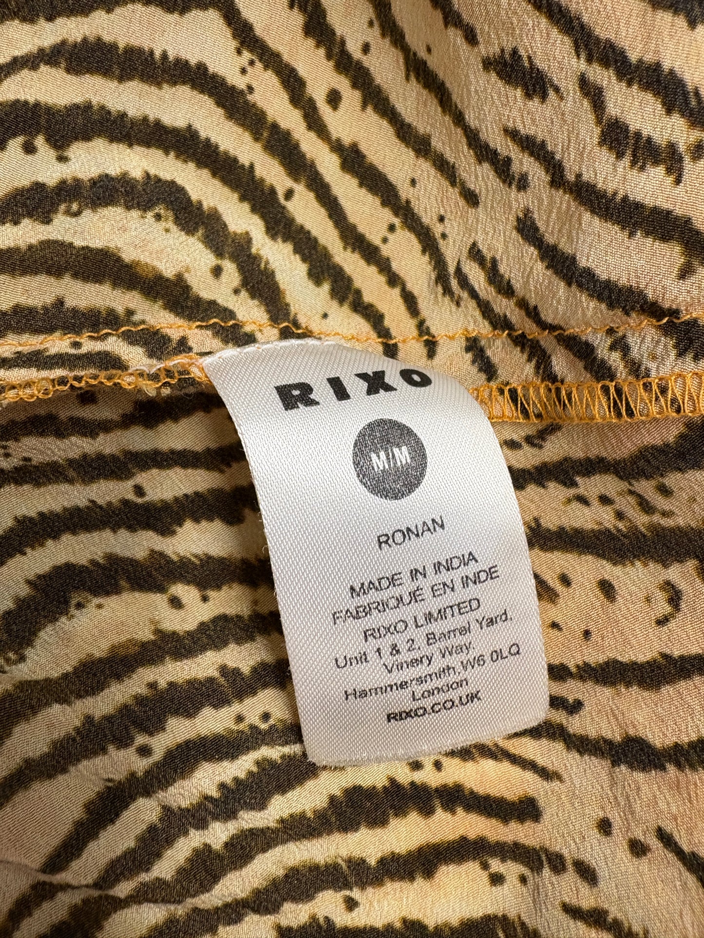 Rixo Ronan Silk Tiger Print Mini Dress (pre-owned)