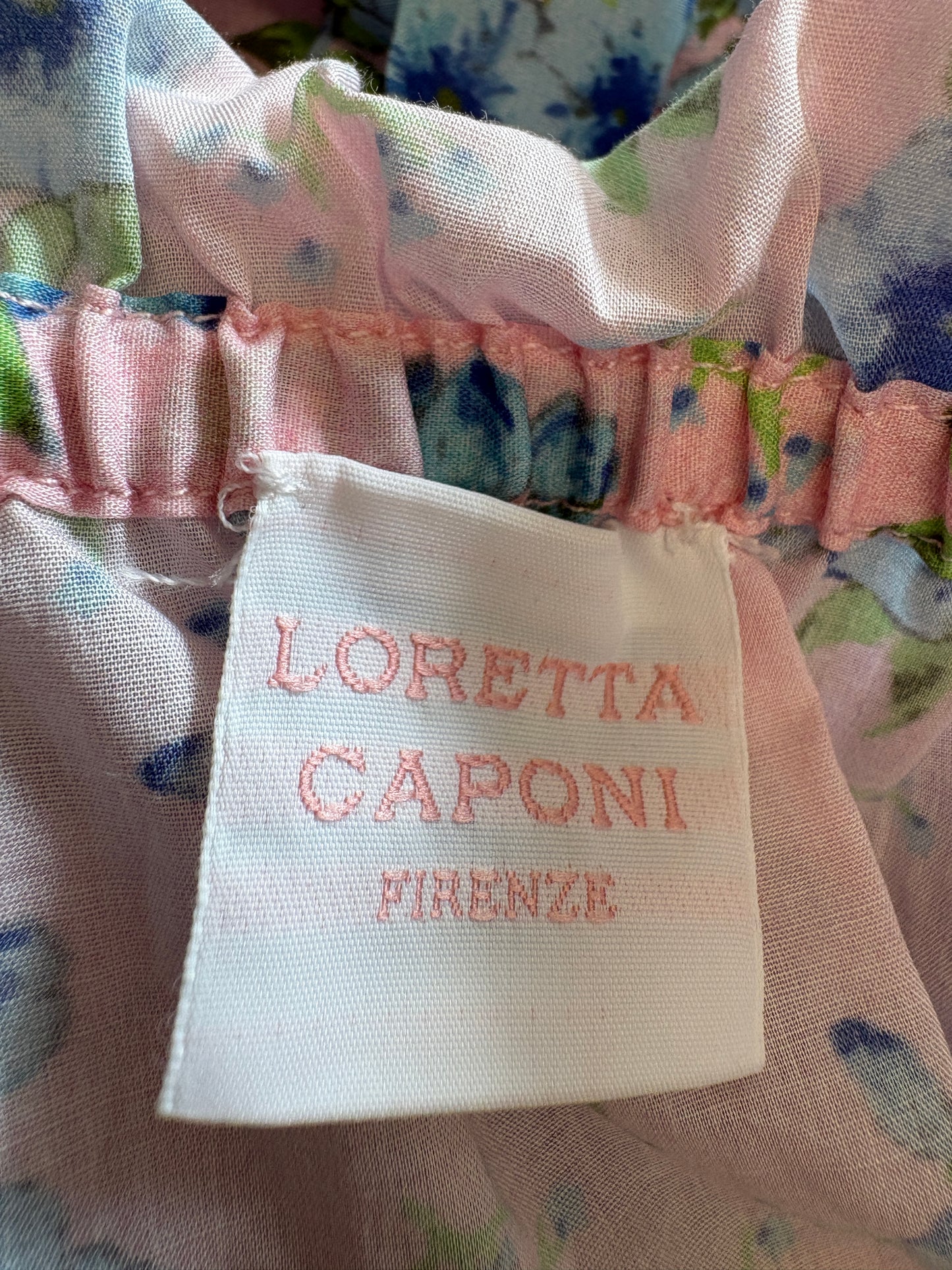Loretta Caponi Cotton Floral Midi Dress