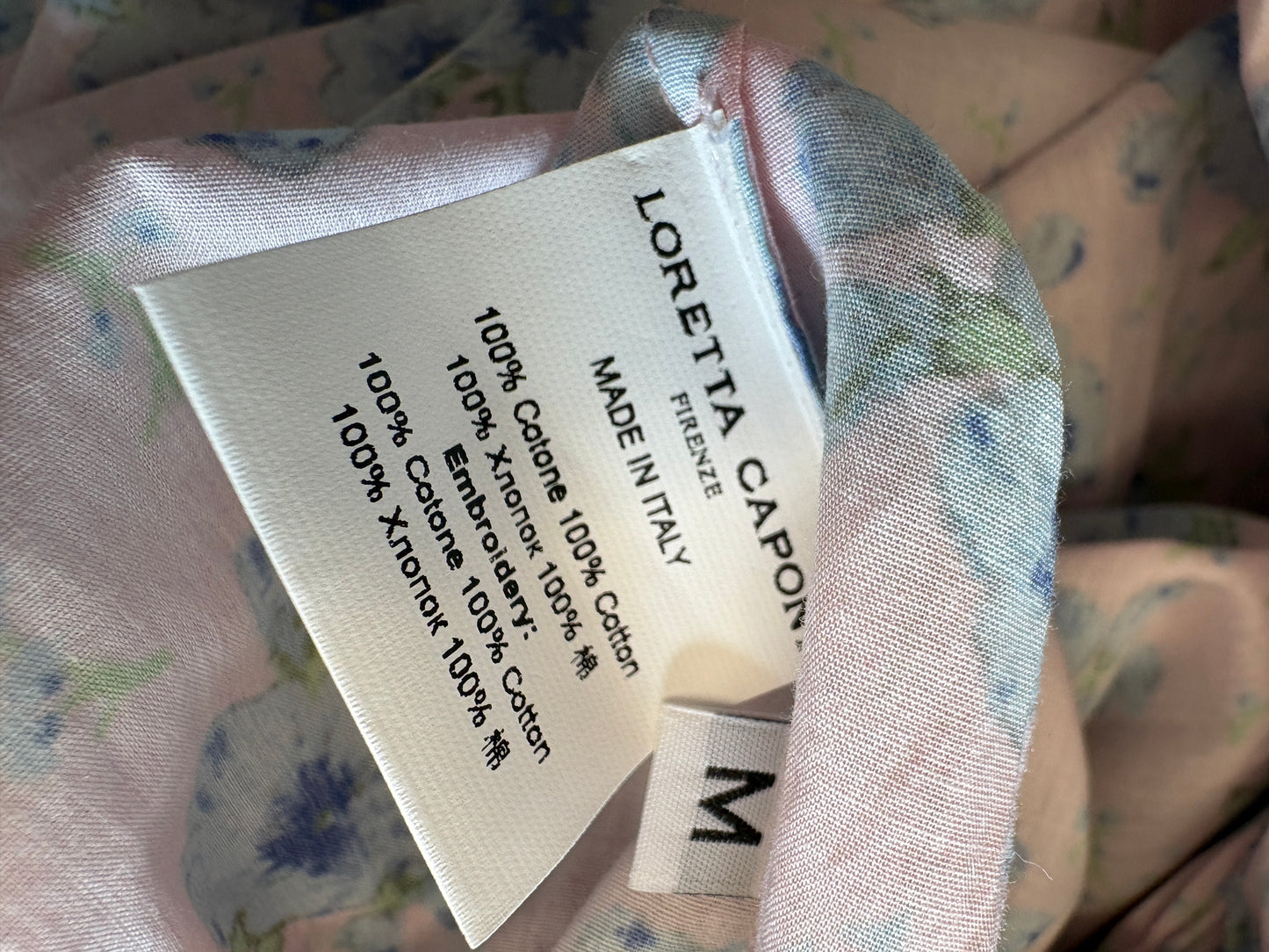 Loretta Caponi Cotton Floral Midi Dress