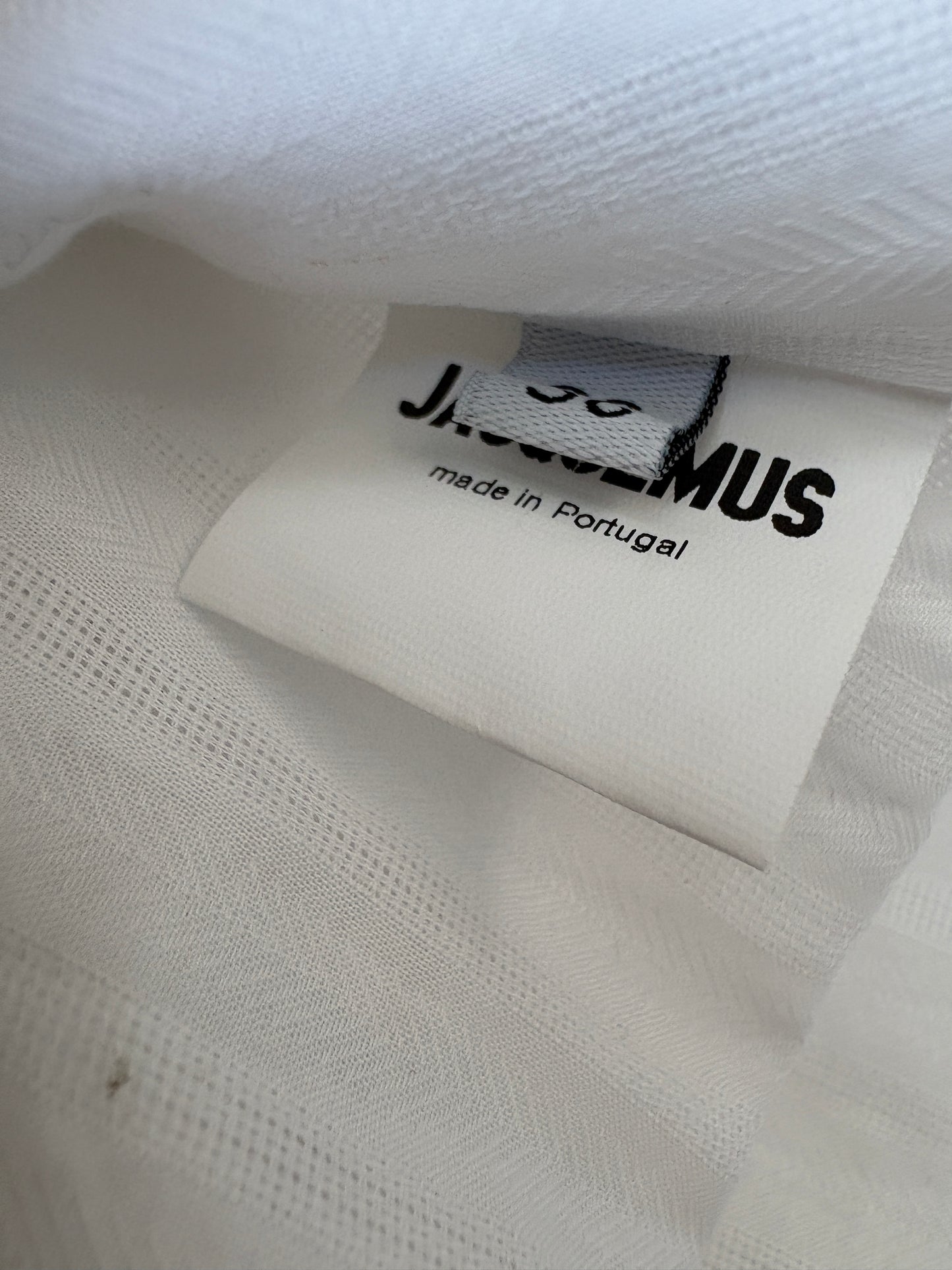 Jacquemus White Bahia Knotted Shirt Dress
