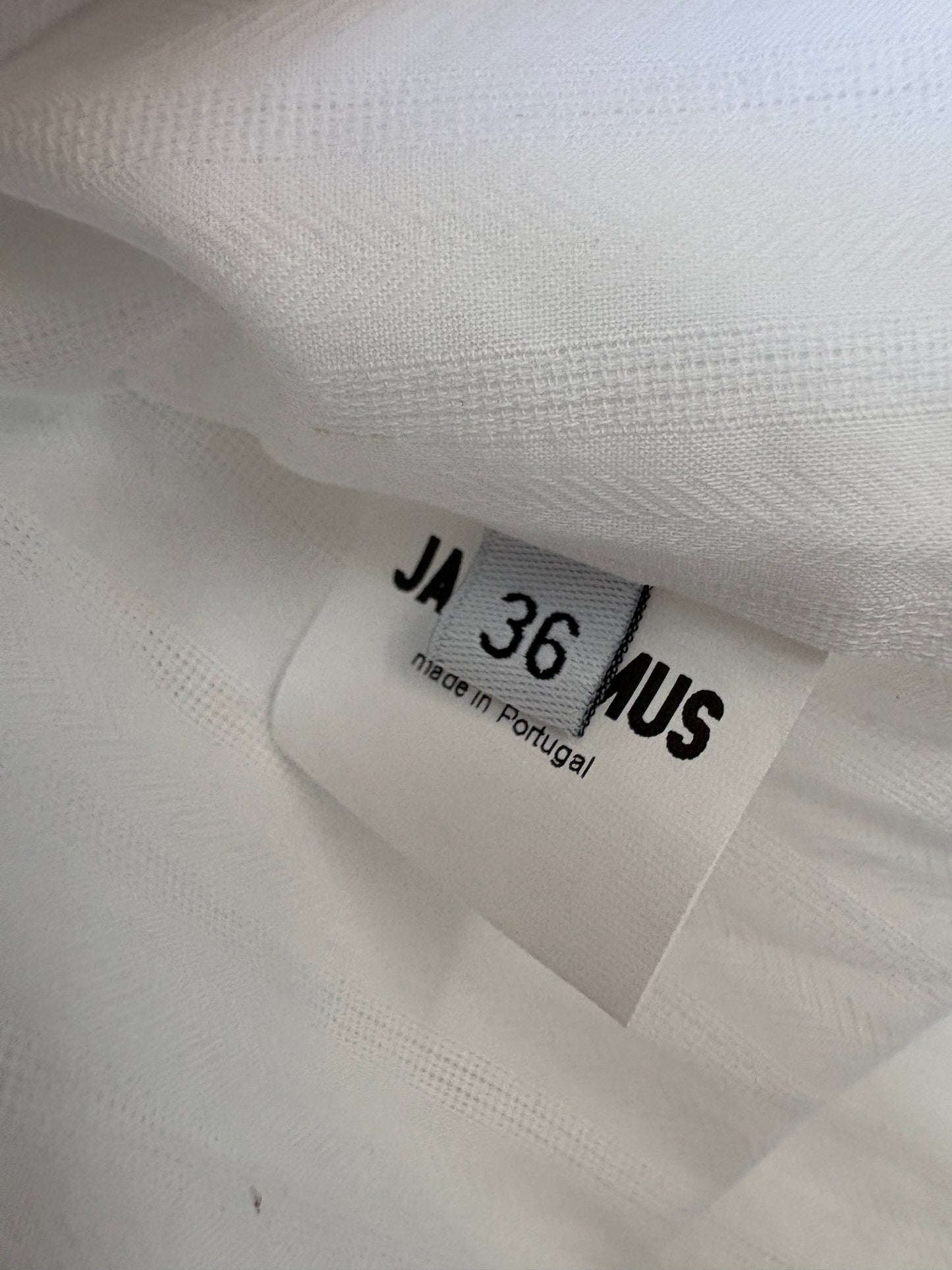 Jacquemus White Bahia Knotted Shirt Dress