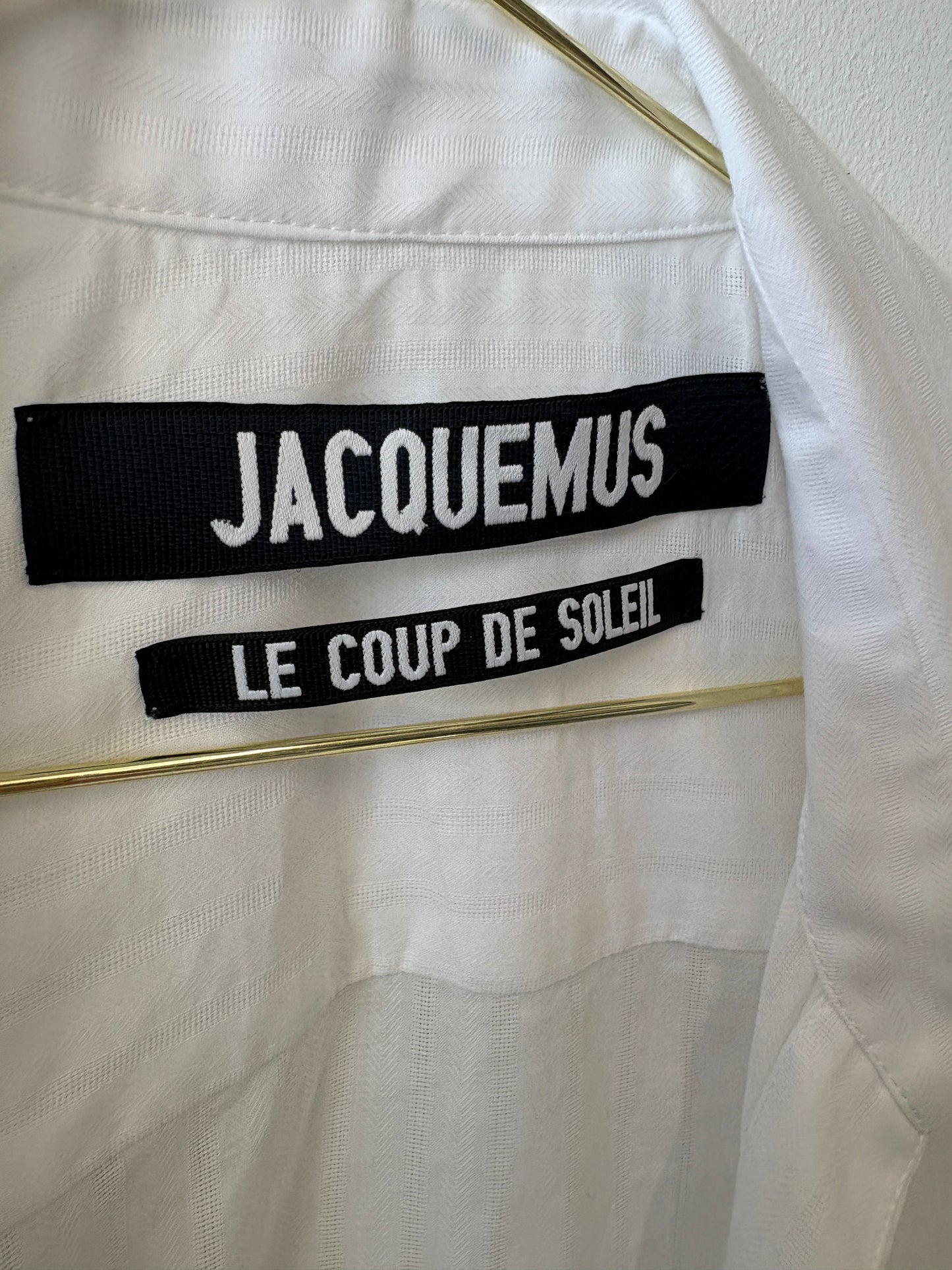 Jacquemus White Bahia Knotted Shirt Dress