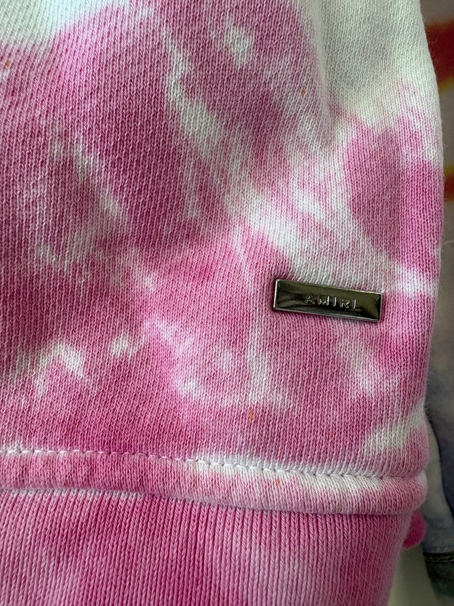 Amiri White Tie Dye Art Patch Hoodie