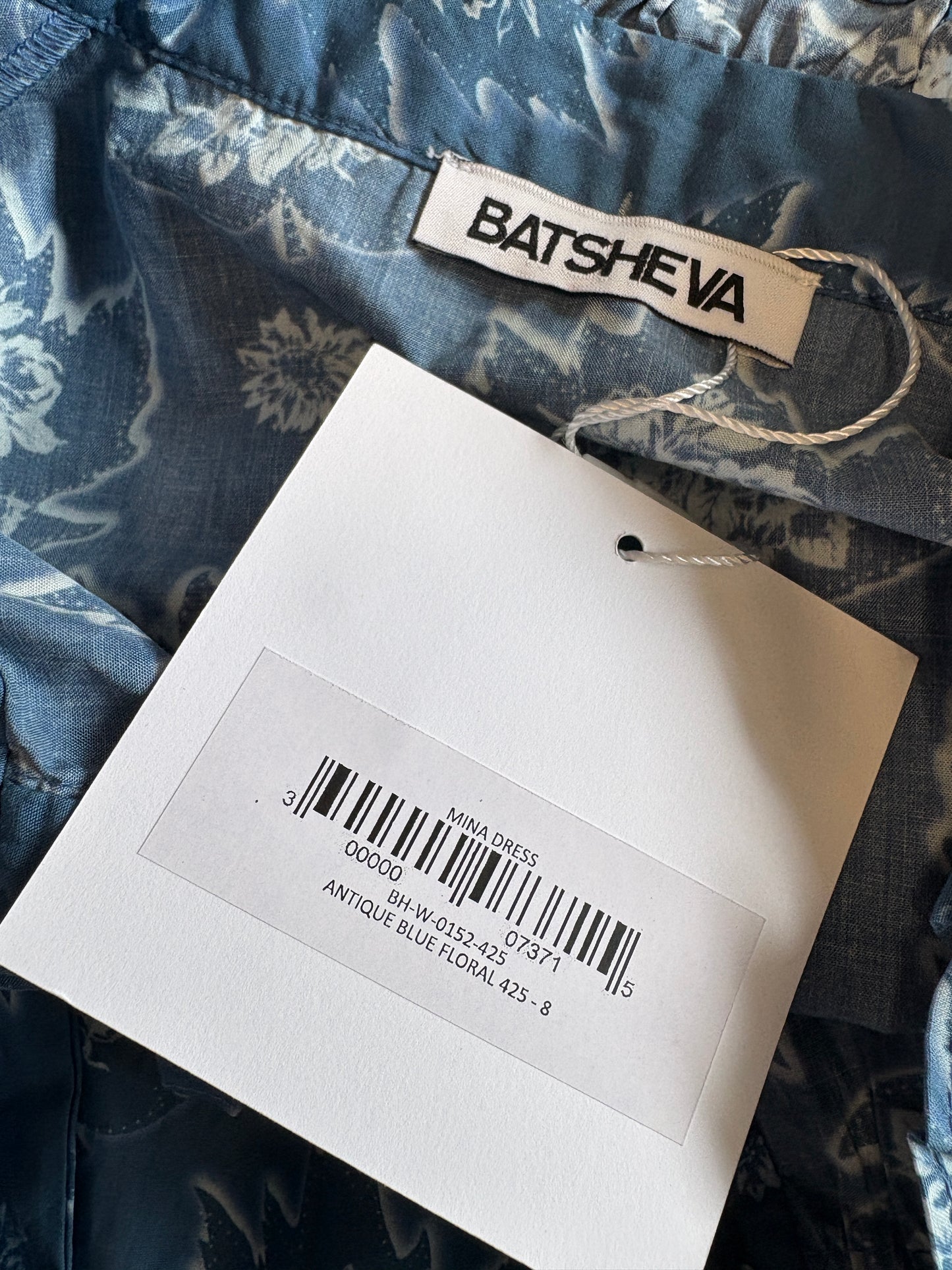 Batsheva Antique Floral Mini Dress Blue