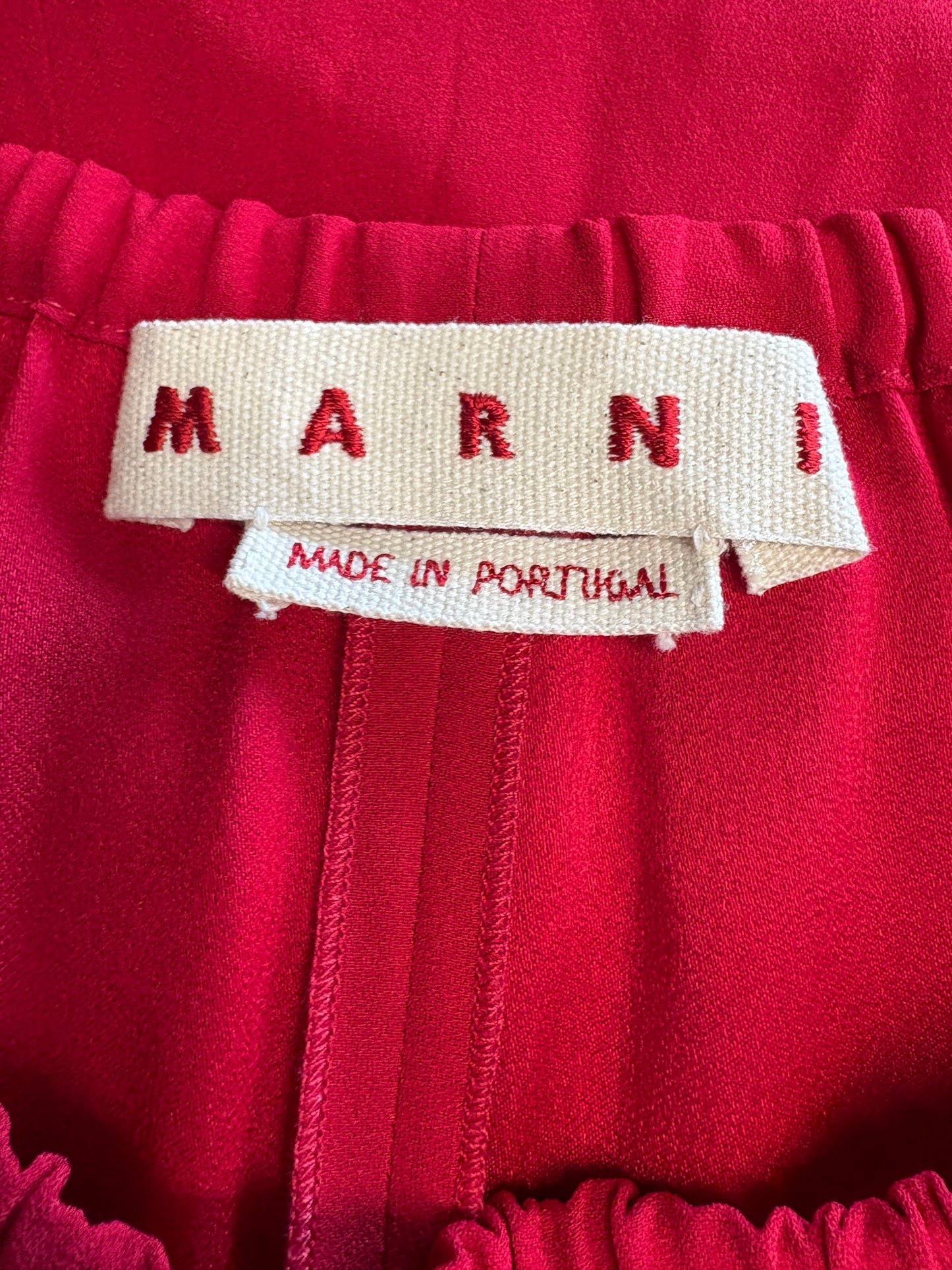 Marni Red Knee Length Sport Skirt