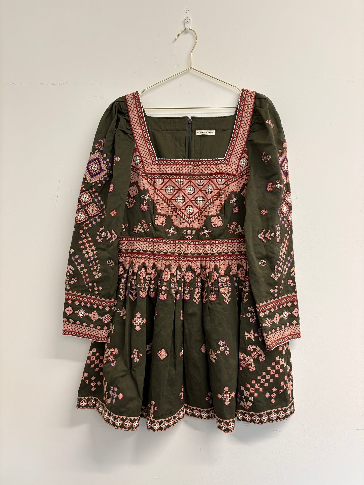 Ulla Johnson Adilah Green Mini Dress