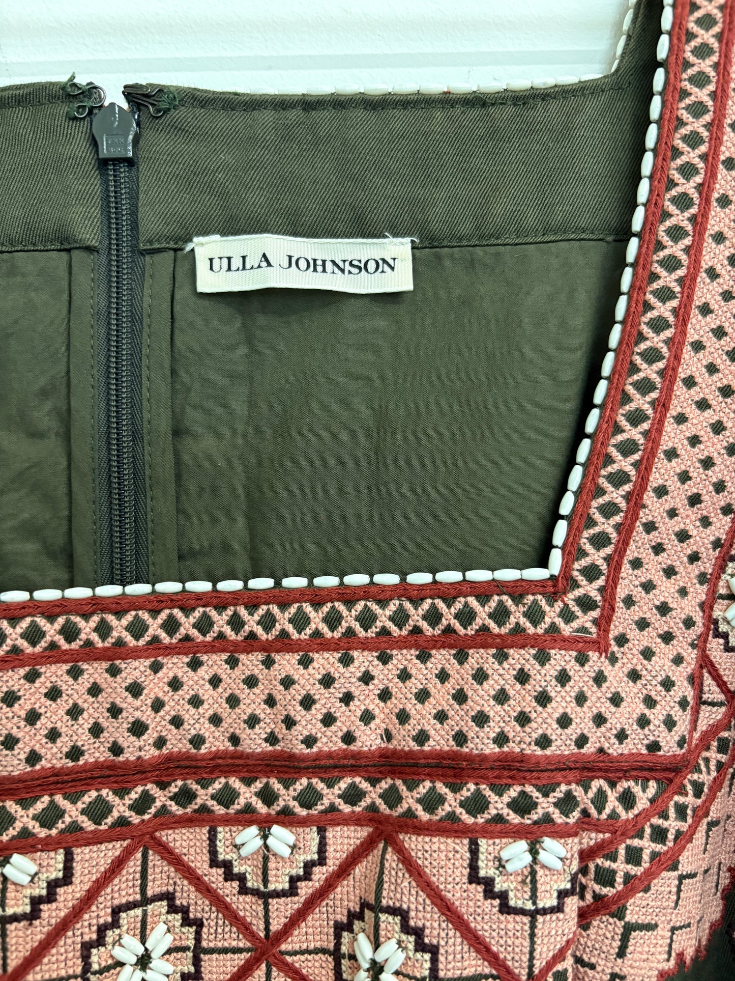 Ulla Johnson Adilah Green Mini Dress