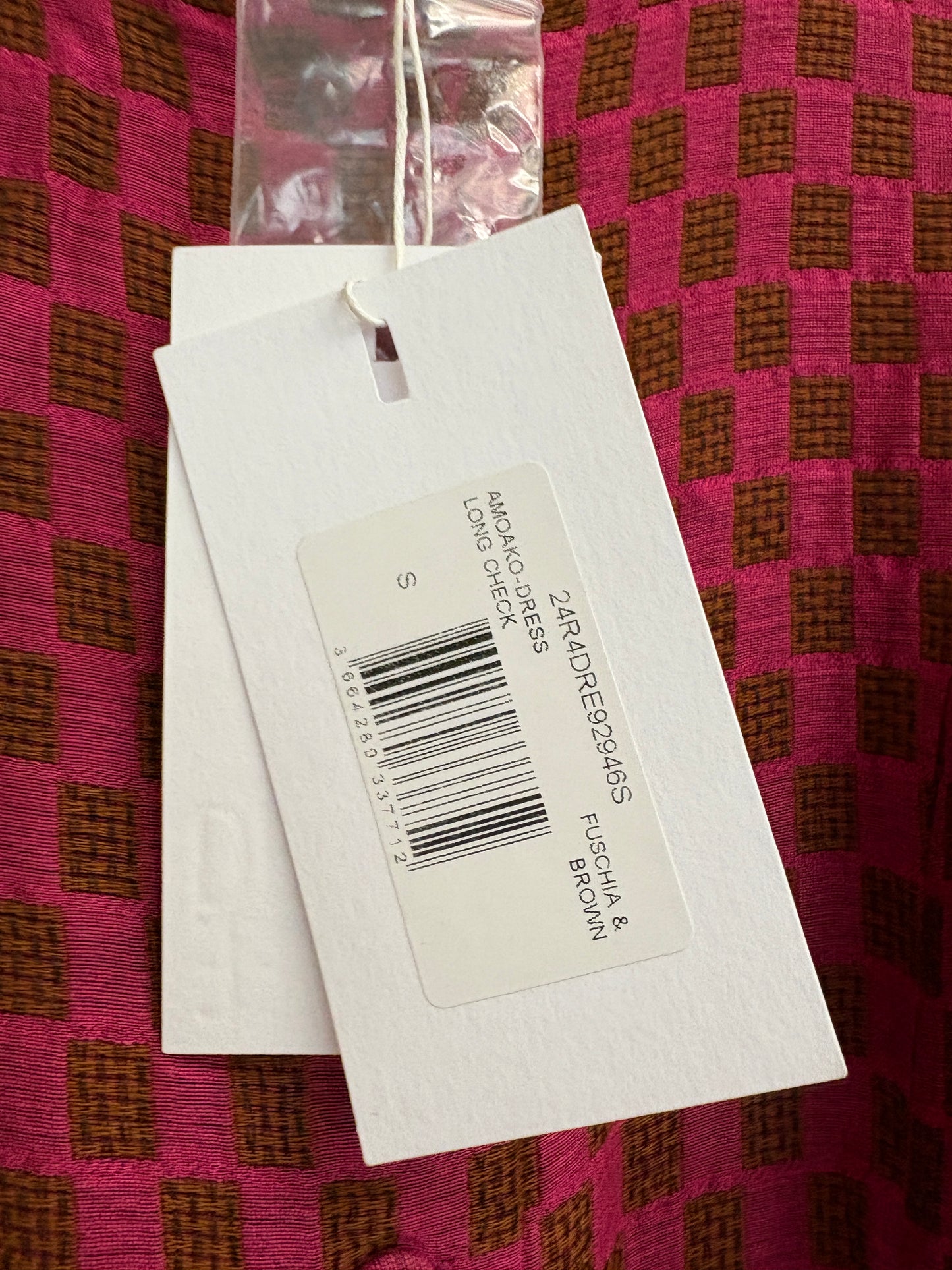 Destree Amoako Dress Long Fleck Pink And Brown