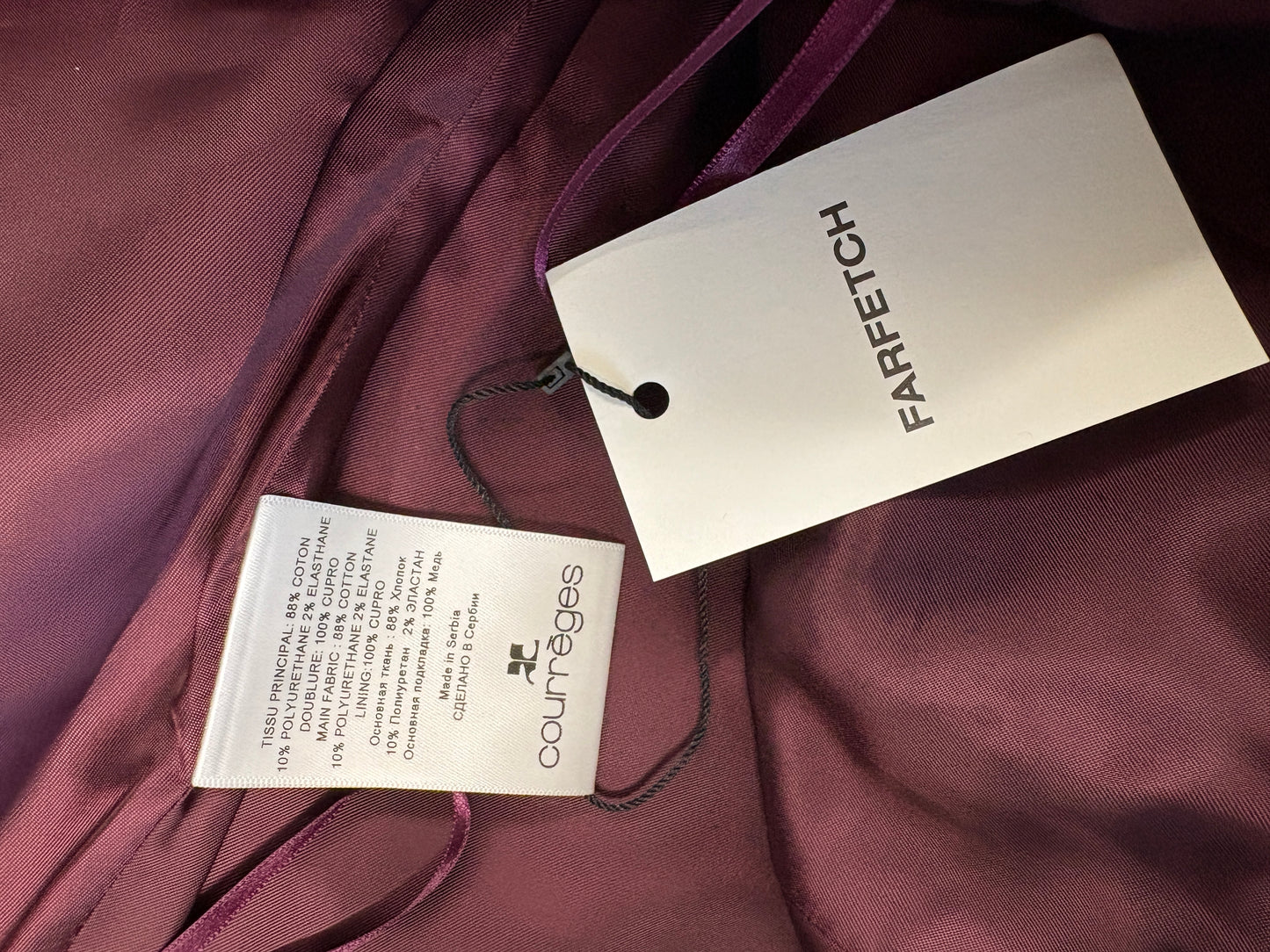 Courreges Reedition Burgundy Vinyl Patent Mini Skirt