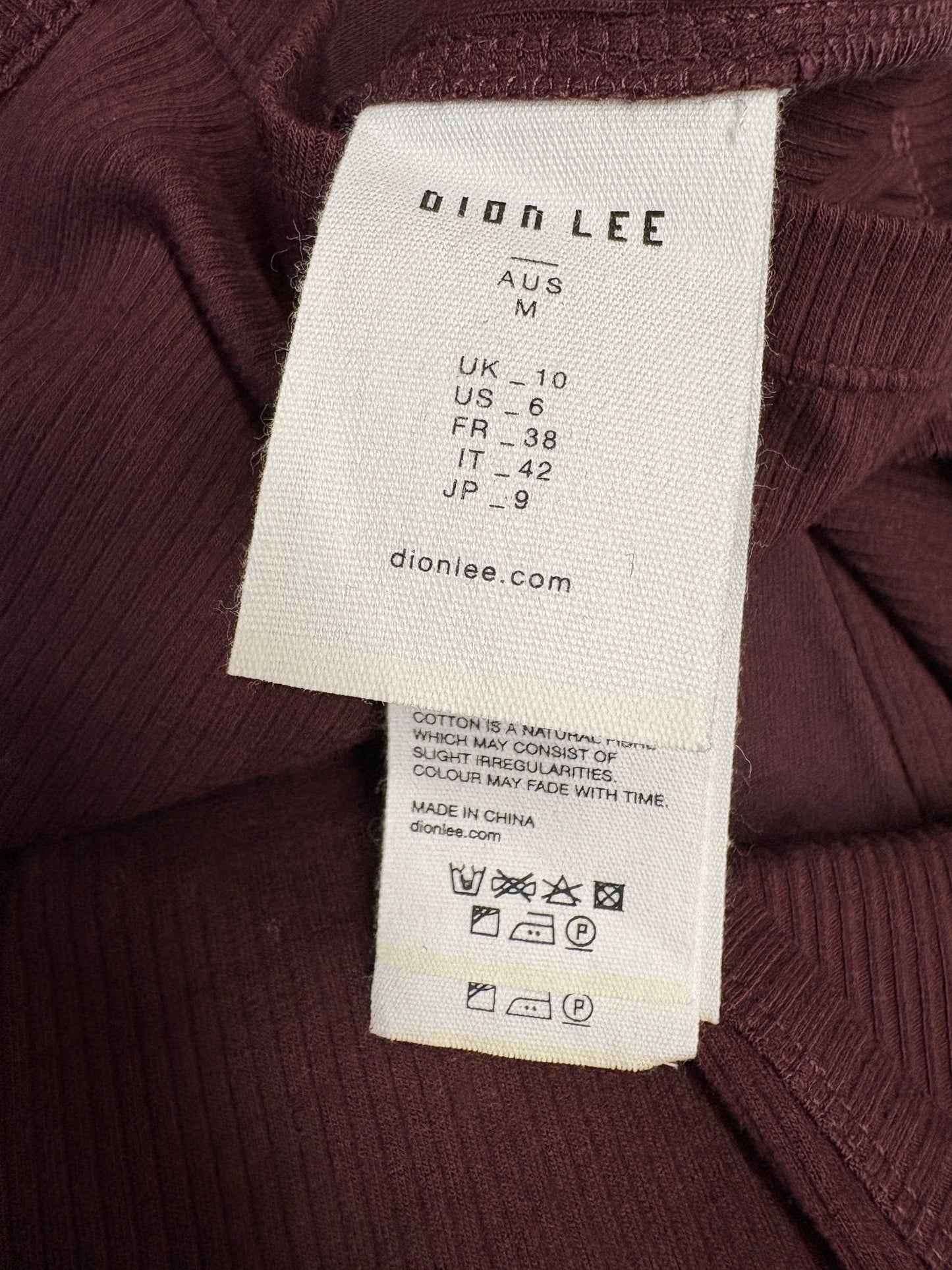 Dion Lee Oxblood Corset Tank Top