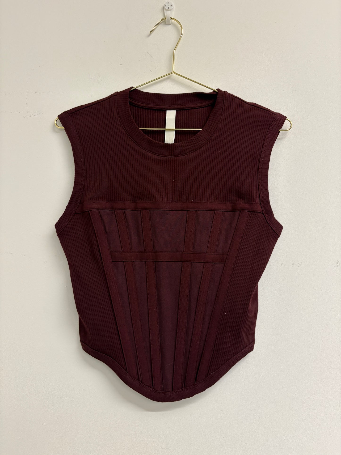 Dion Lee Oxblood Corset Tank Top