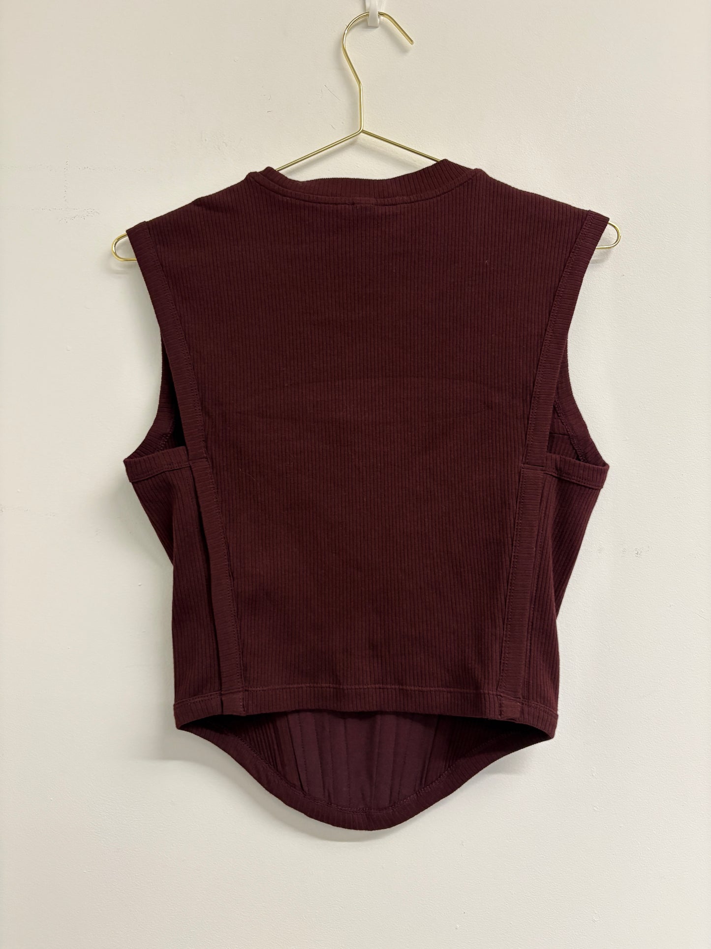 Dion Lee Oxblood Corset Tank Top