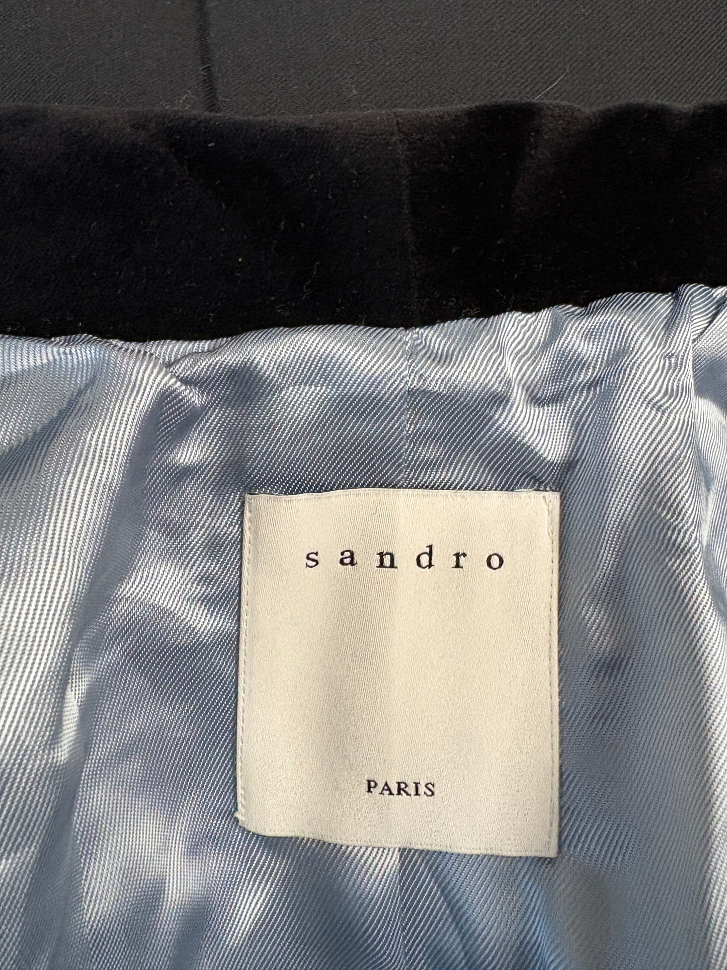 Sandro Gemma Black Smoking Blazer