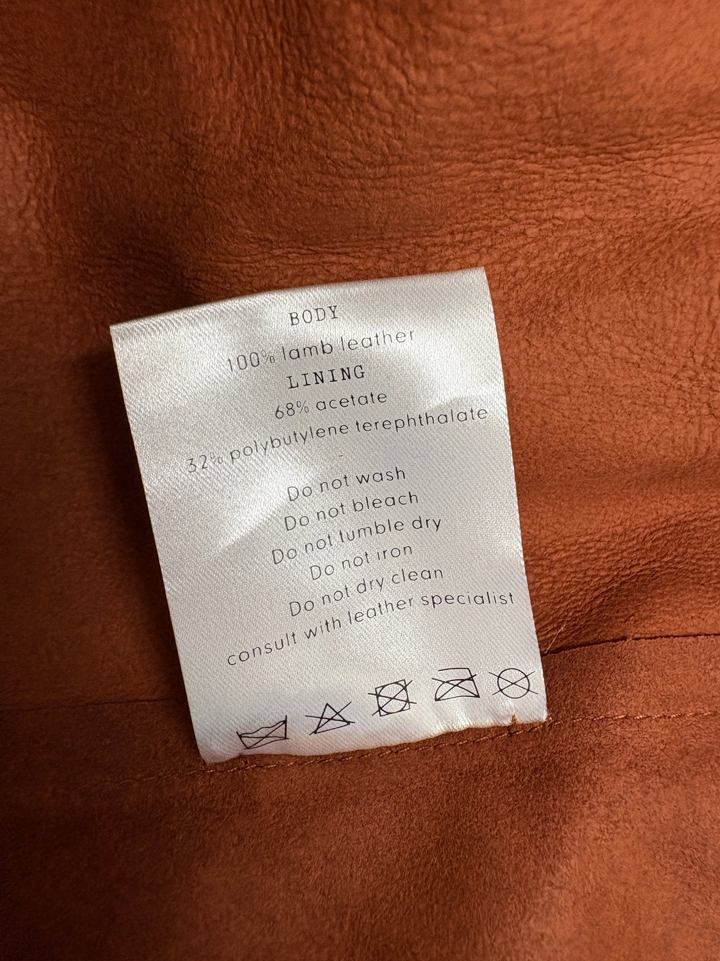 Aeron Rust Leather Mini Dress