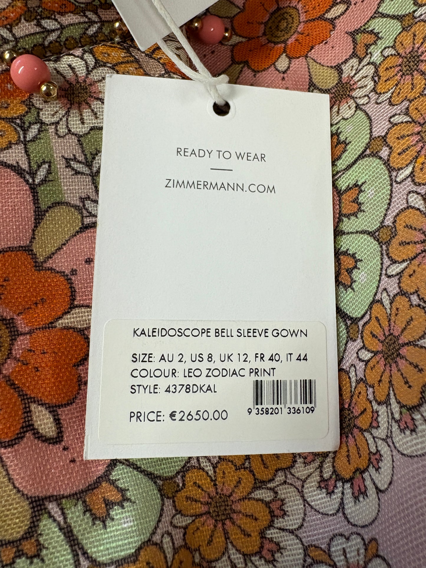 Zimmermann Kaleidoscope Bell Sleeve Gown