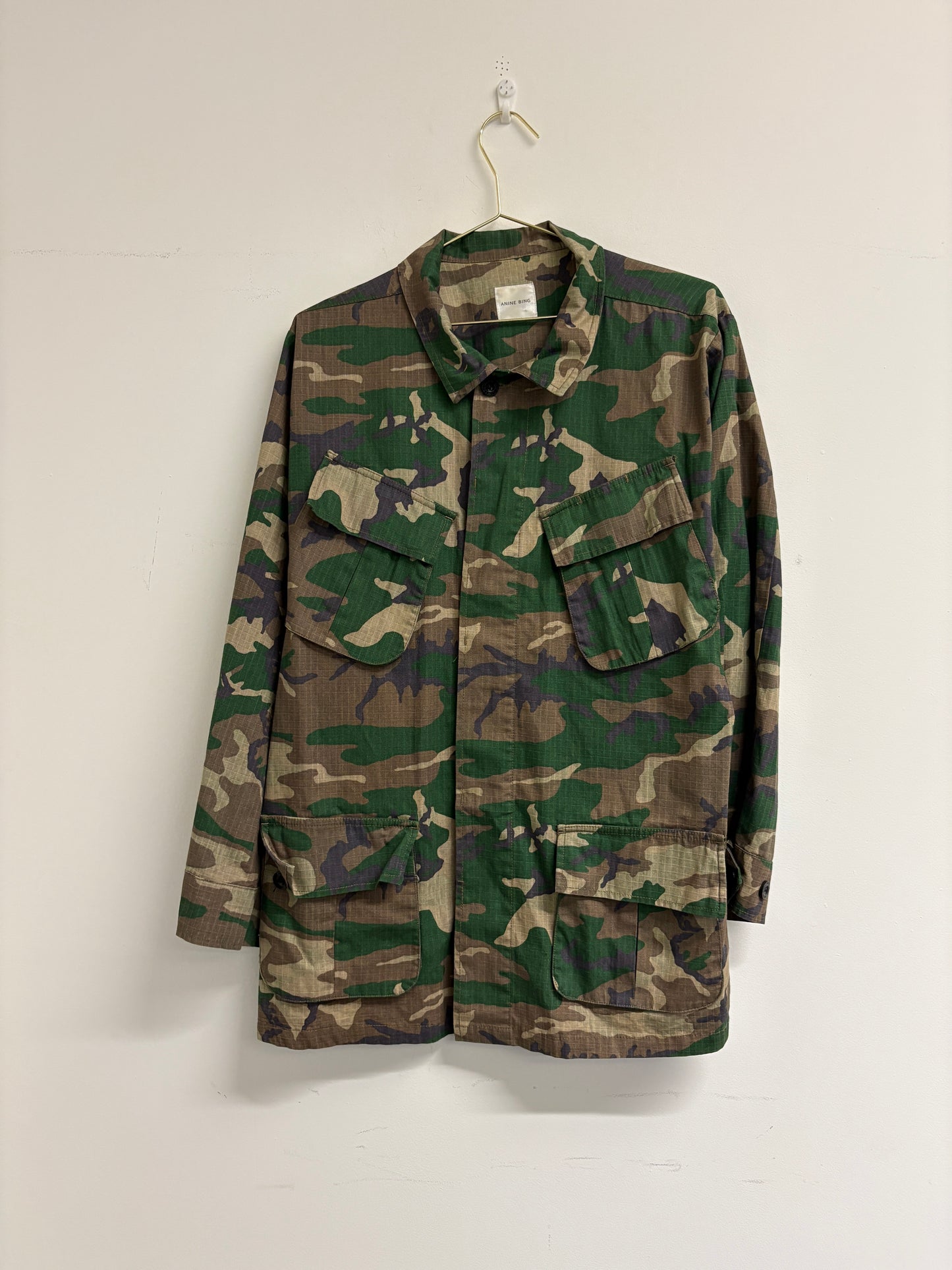 Anine Bing Leandra Camo Shacket