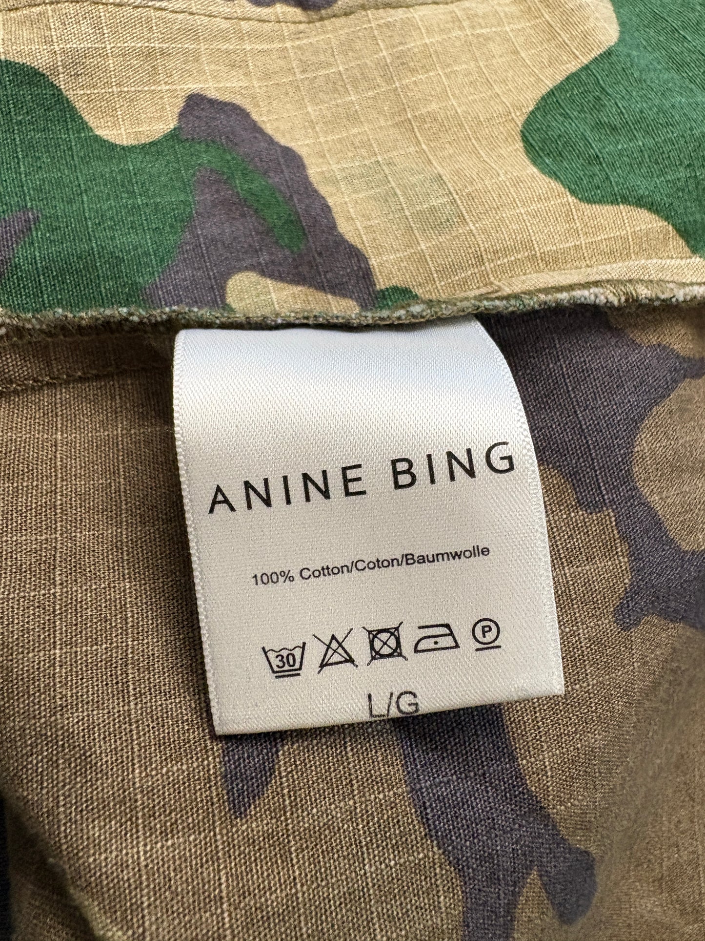 Anine Bing Leandra Camo Shacket