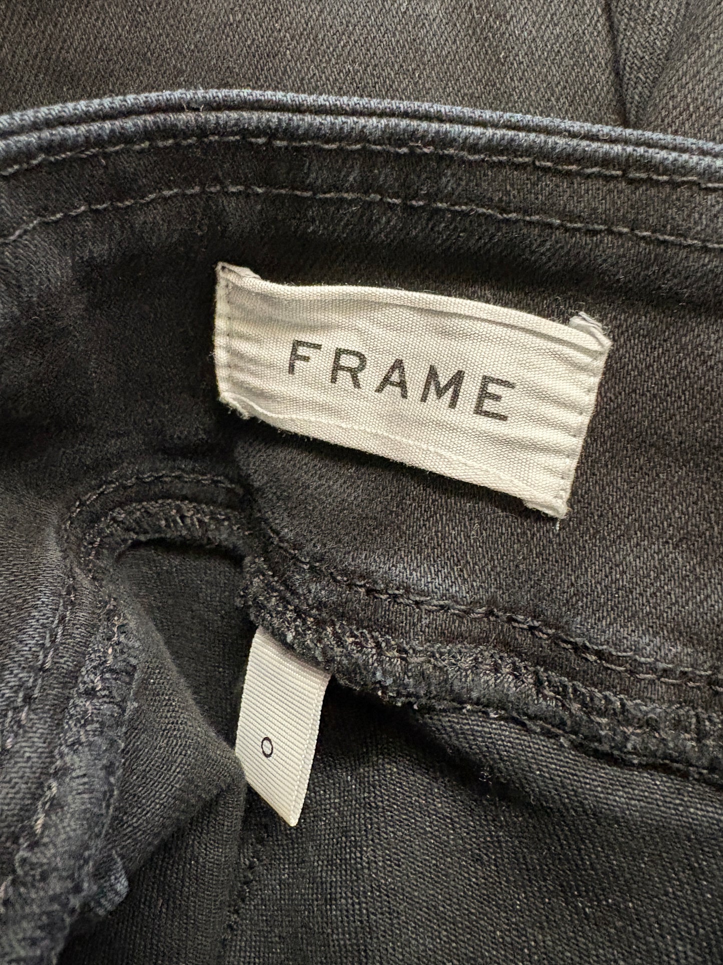 Frame The Jet Set Skinny Crop Black Jeans