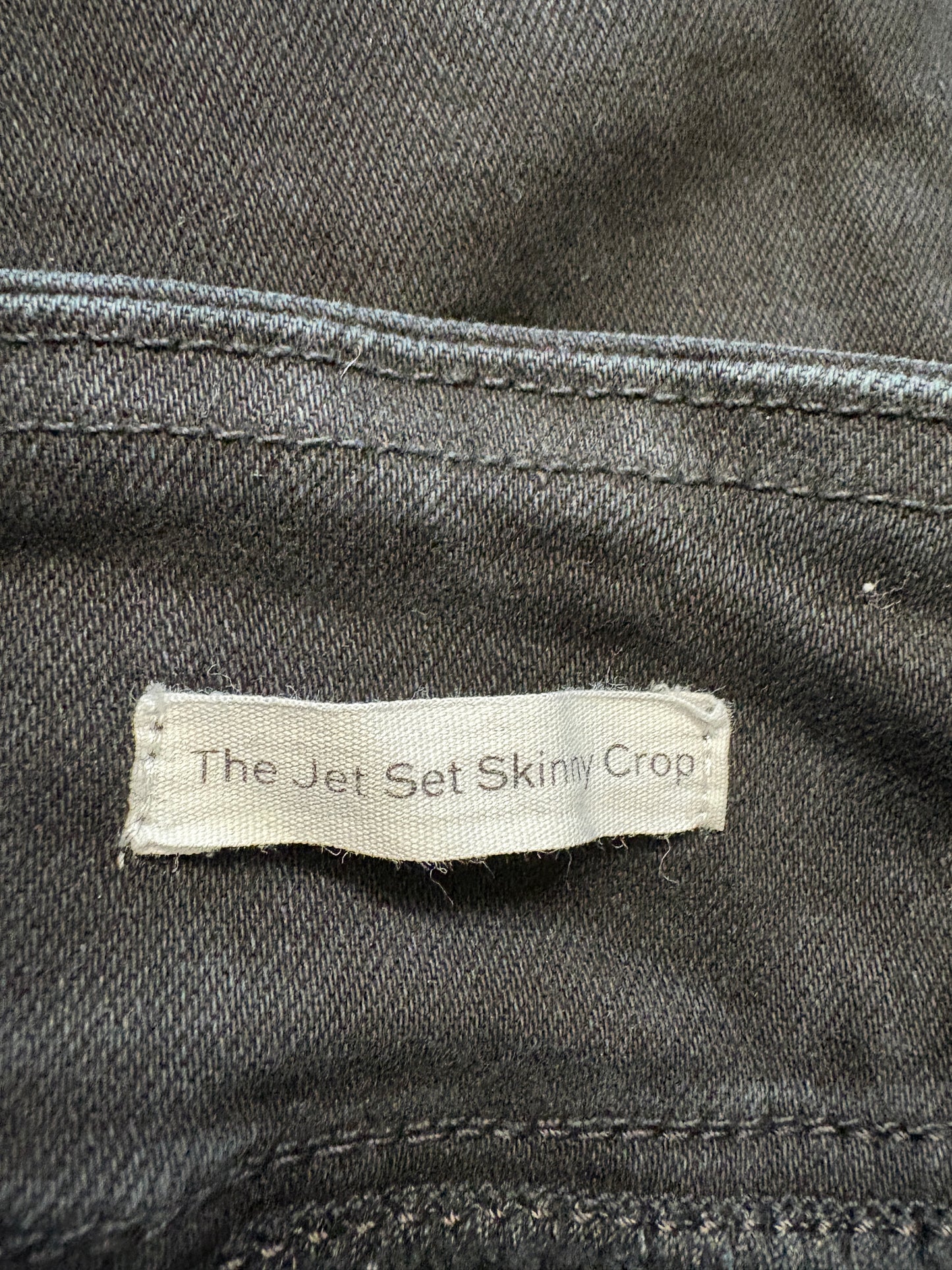 Frame The Jet Set Skinny Crop Black Jeans