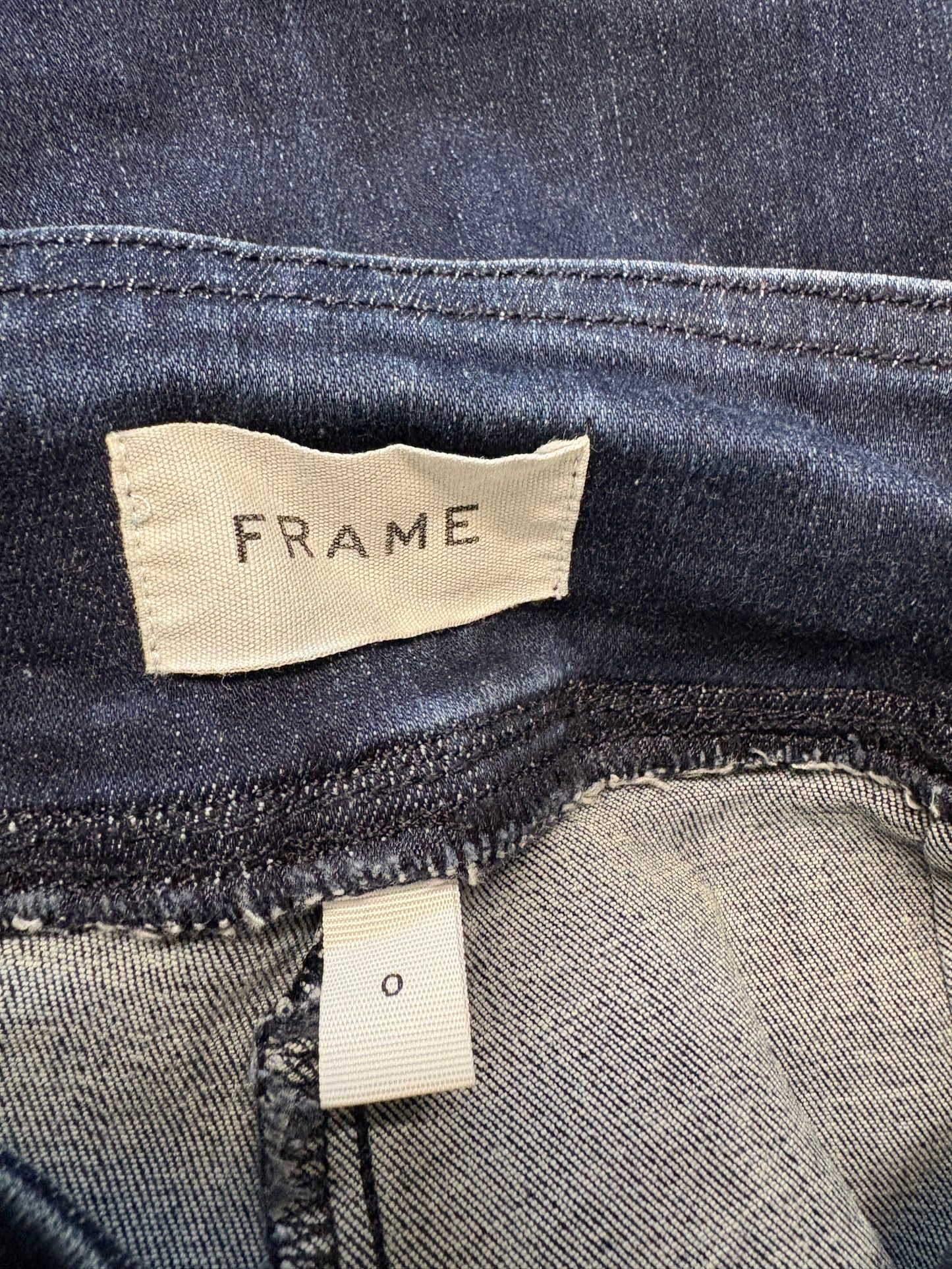 Frame The Jet Set Skinny Crop Blue Jeans