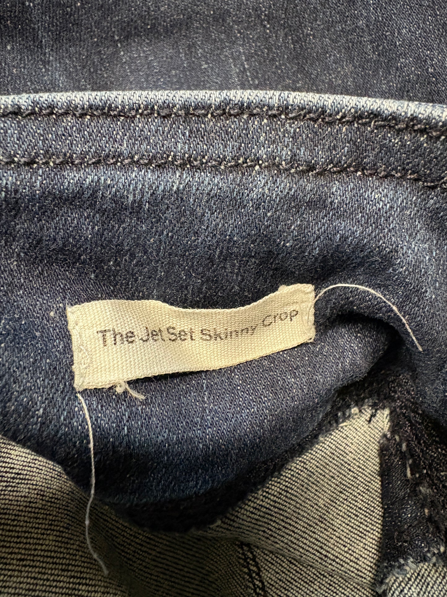 Frame The Jet Set Skinny Crop Blue Jeans