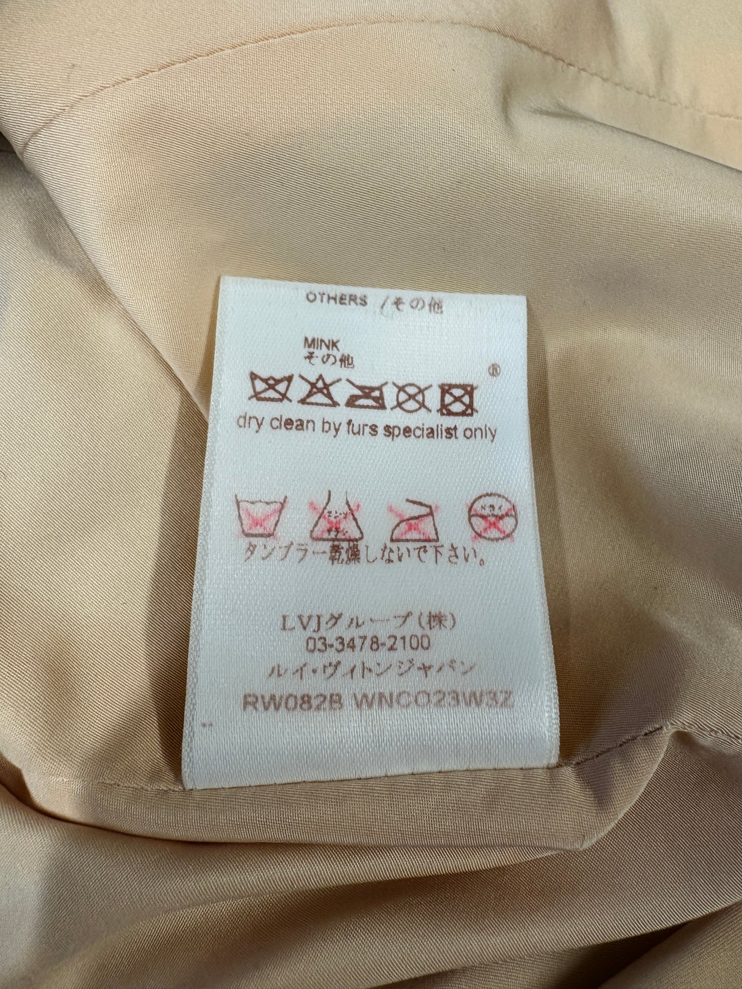 Louis Vuitton Black Wool Coat With Mink Collar