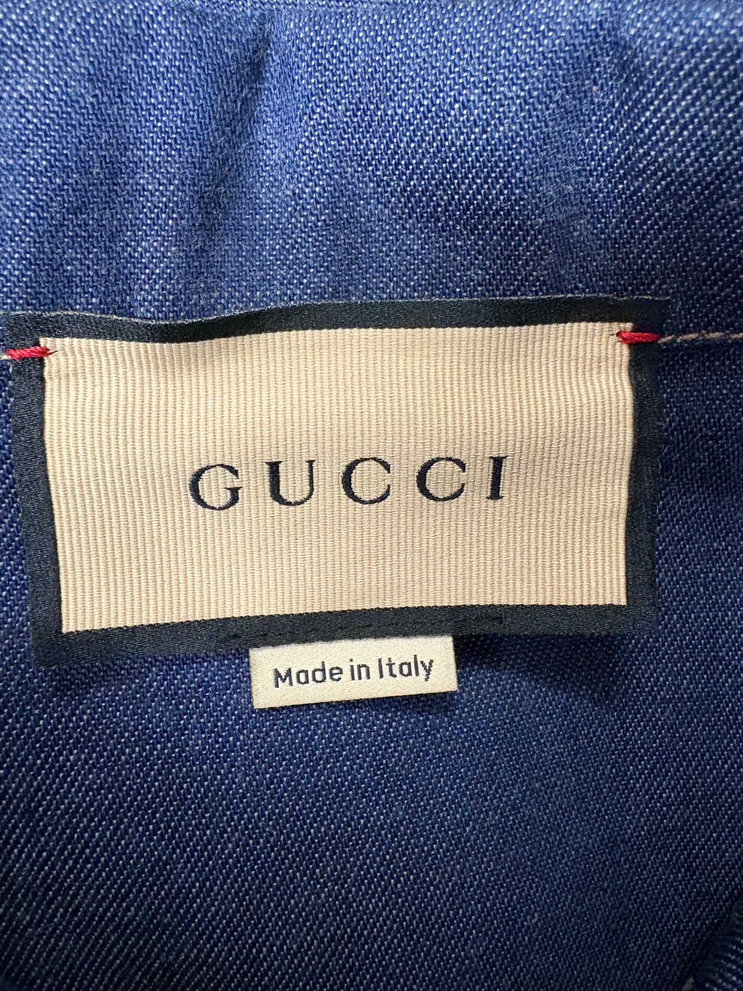 Gucci 2025 Horsebit Blue Denim Dress