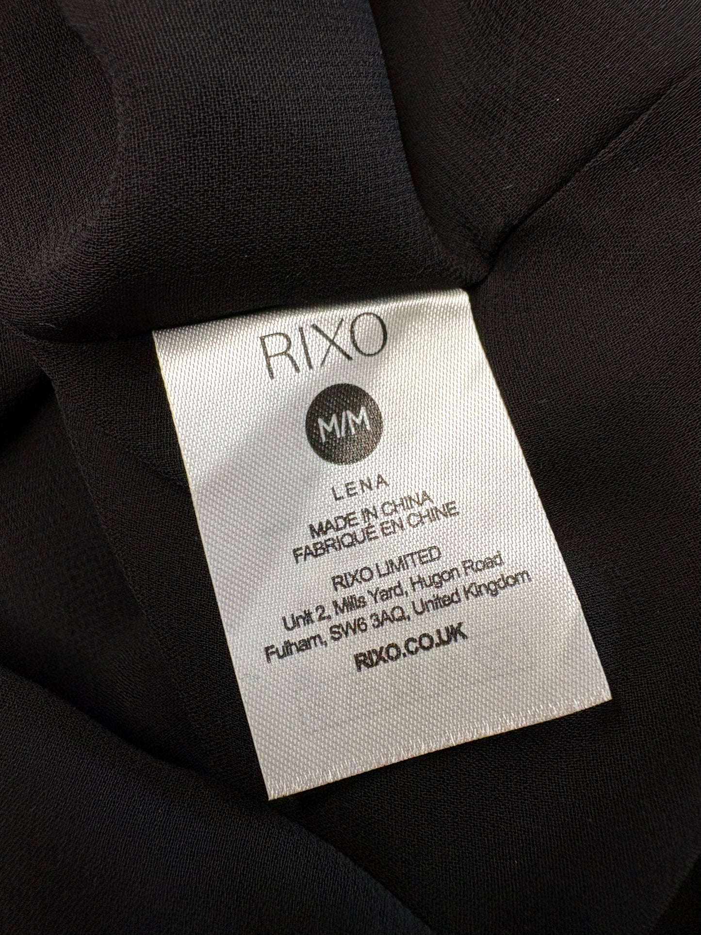 Rixo Lena Black Velvet Feather Trim Dress