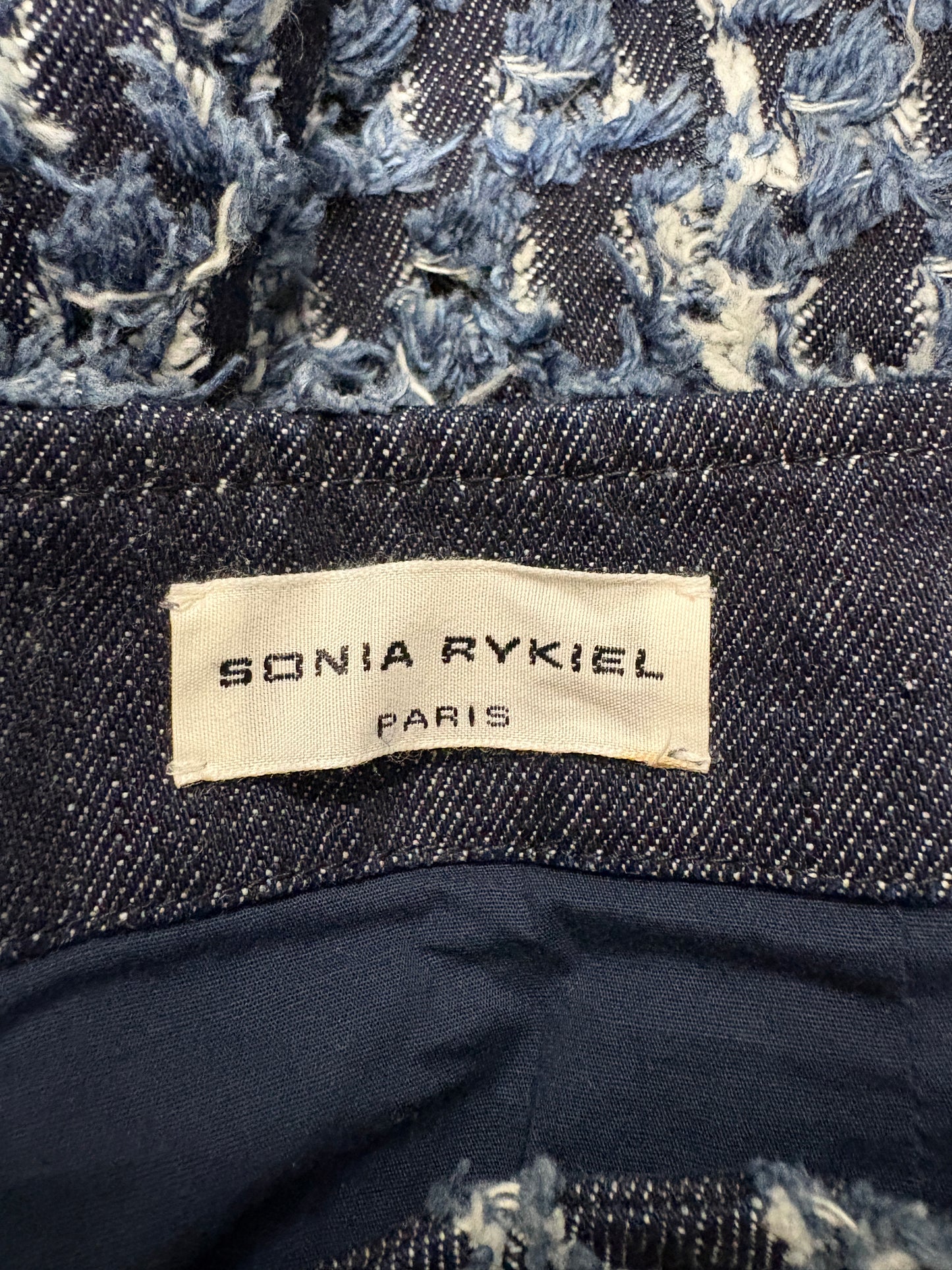 Sonia Rykiel Distressed Denim A-Line Skirt