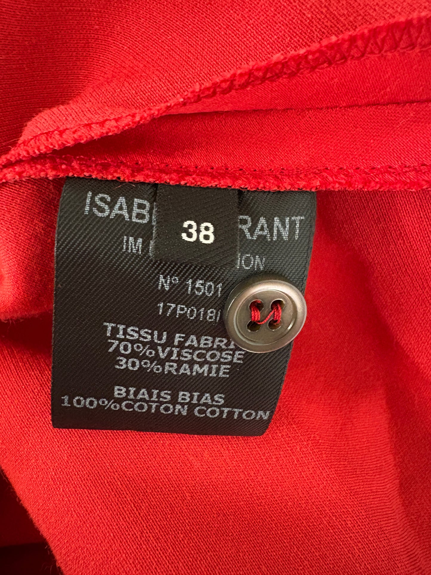 Isabel Marant Red Satin Mini Dress