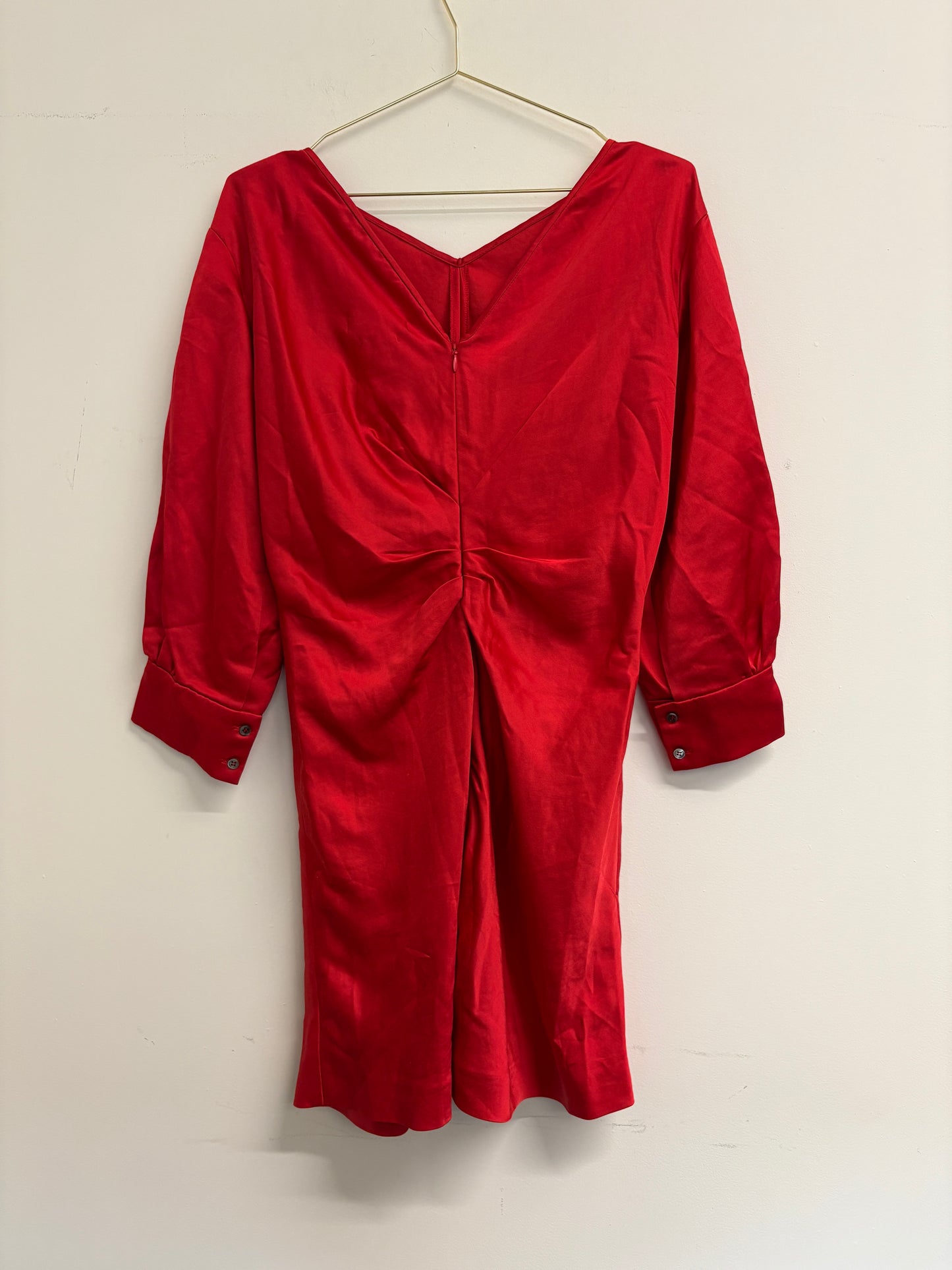 Isabel Marant Red Satin Mini Dress