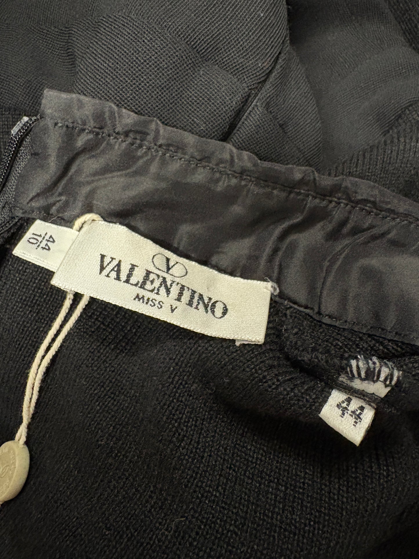 Valentino Miss V Black Wool Jumpsuit