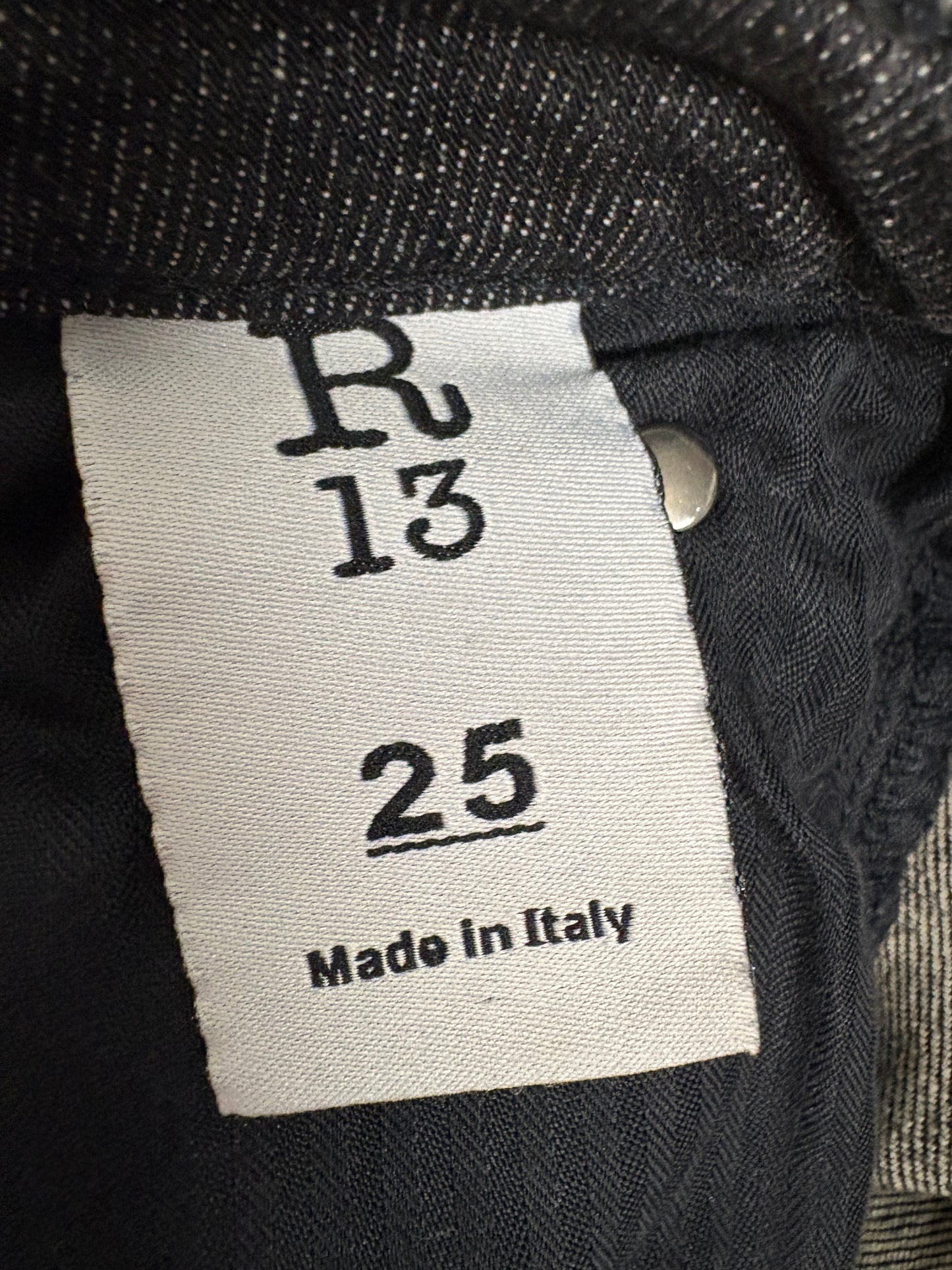 R13 Alison Chaps Leather Patch Skinny Jeans