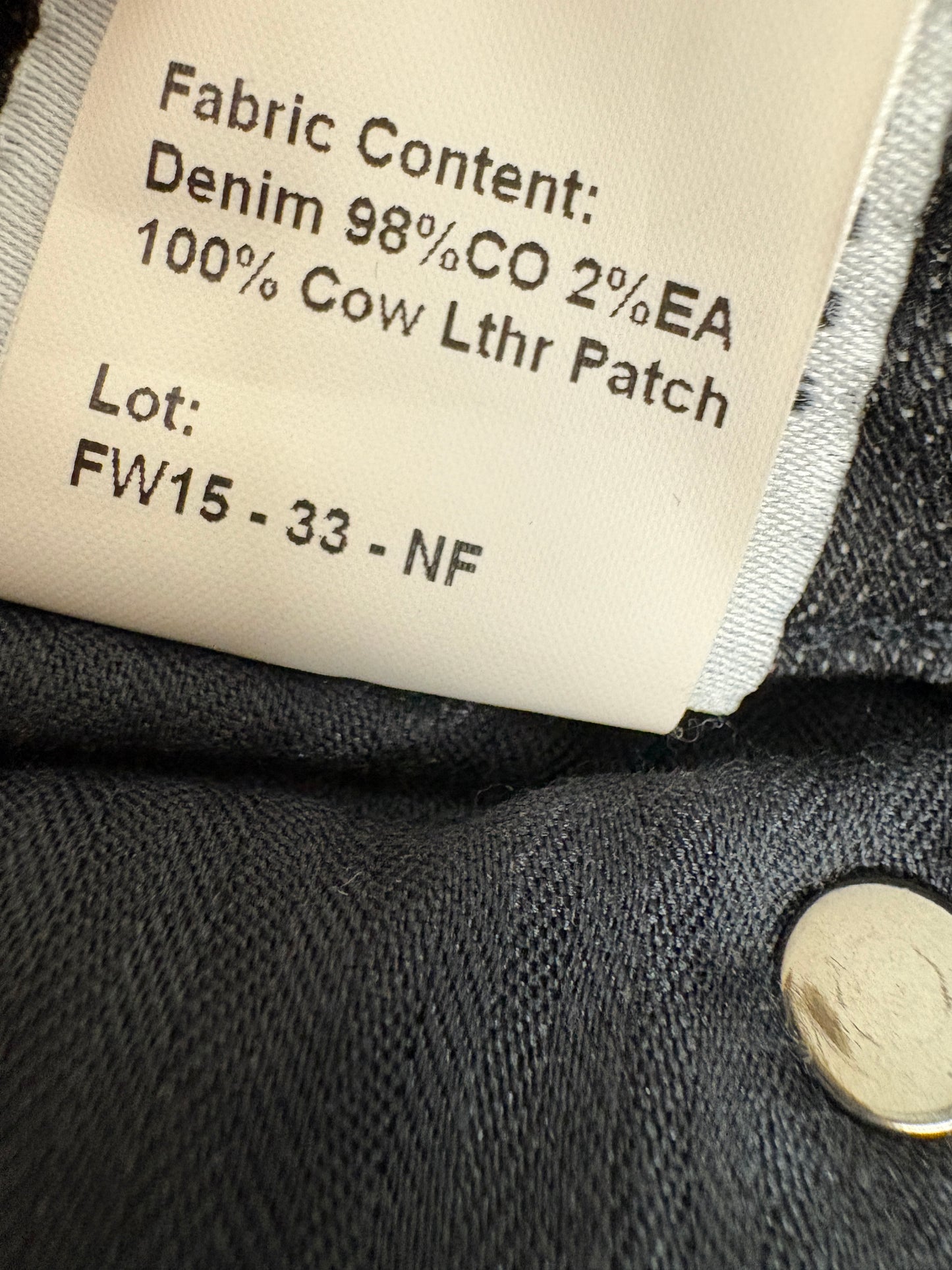 R13 Alison Chaps Leather Patch Skinny Jeans