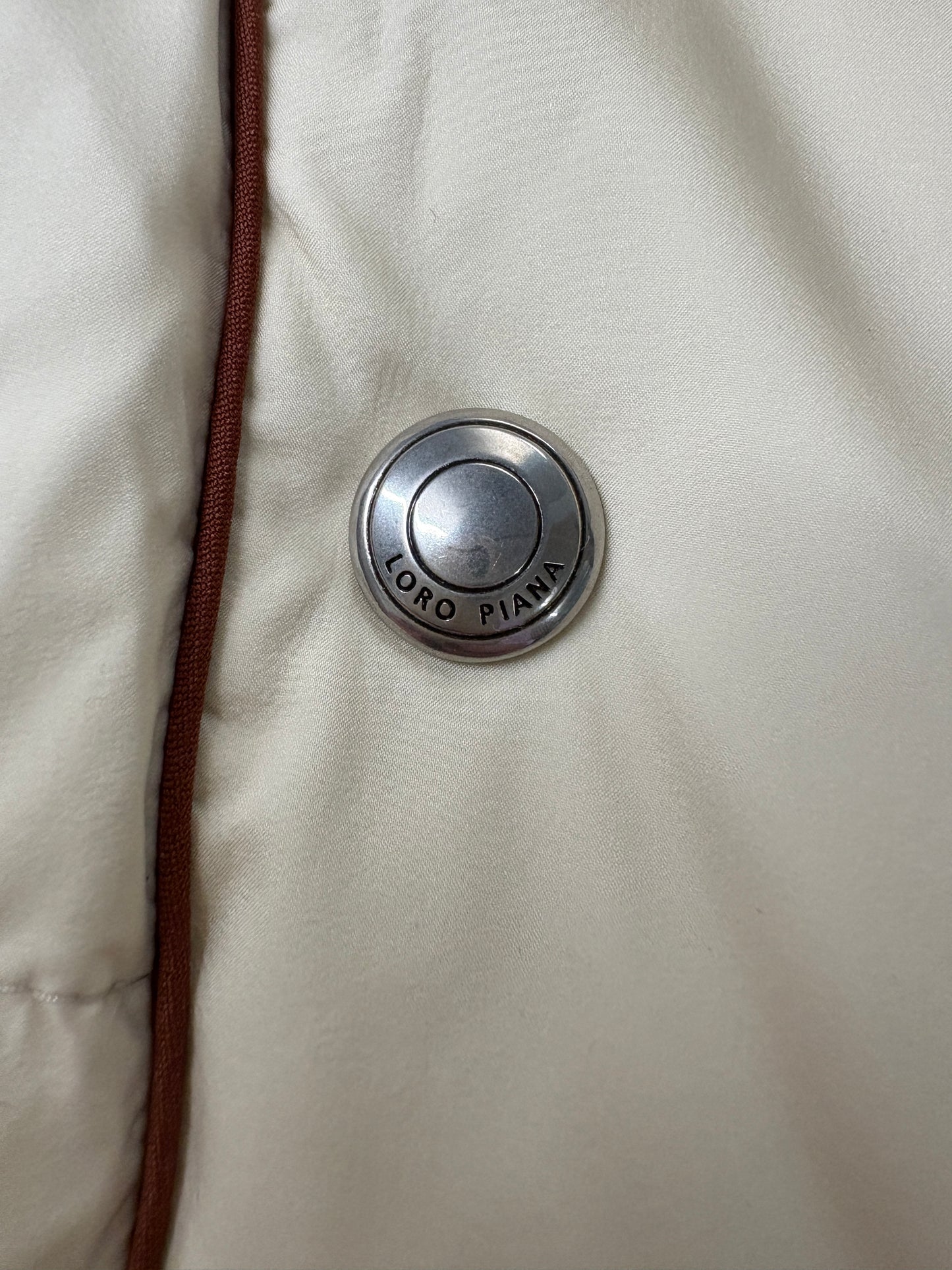 Loro Piana Eder Cream Puffer Gilet Reversible