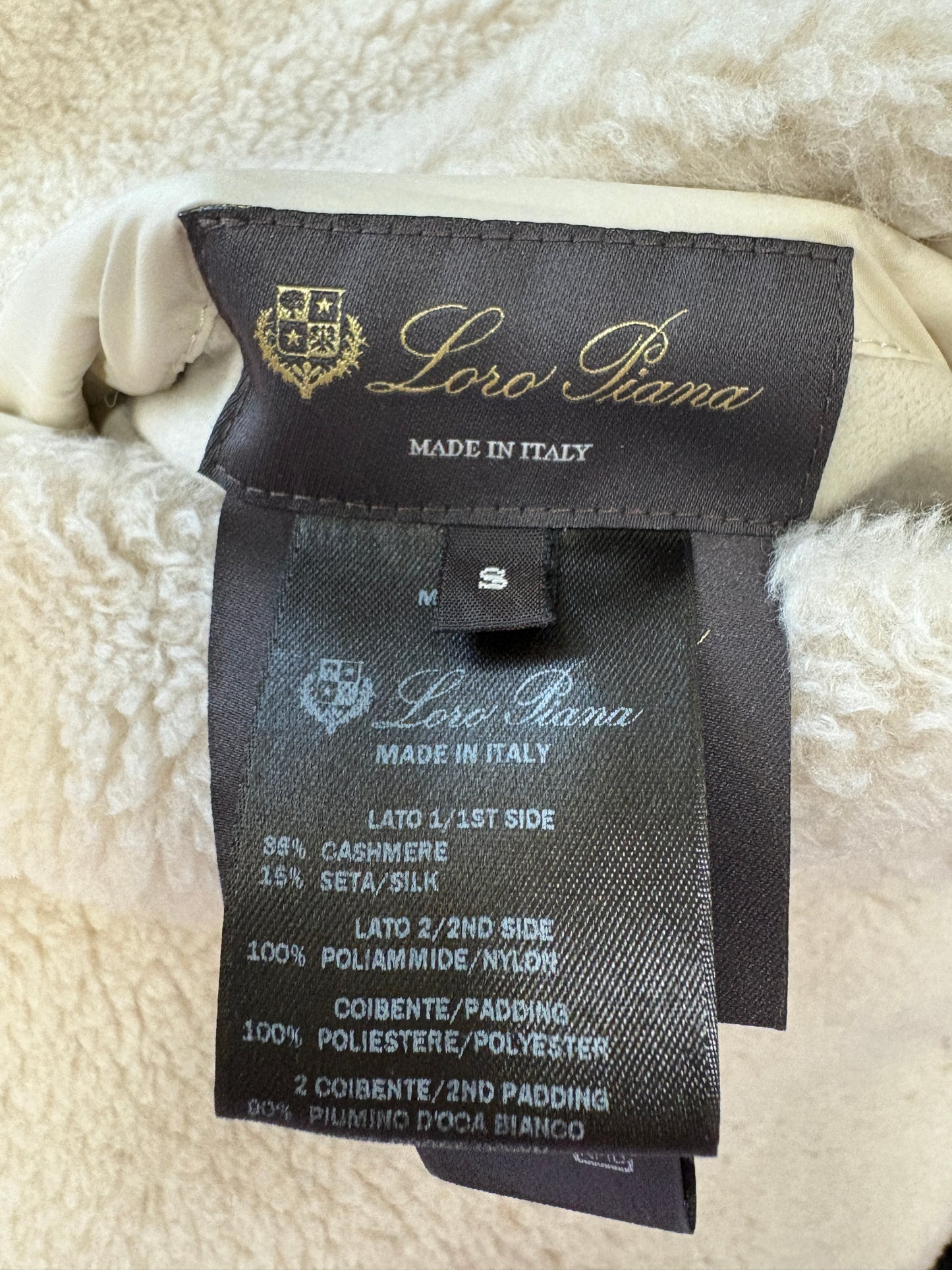 Loro Piana Eder Cream Puffer Gilet Reversible