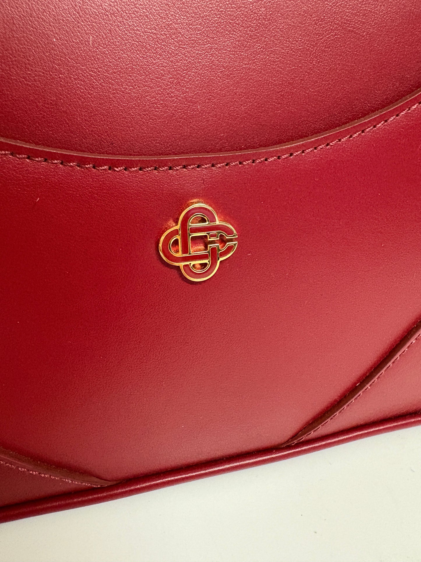 Casablanca Red Jeanne Pochette Bag