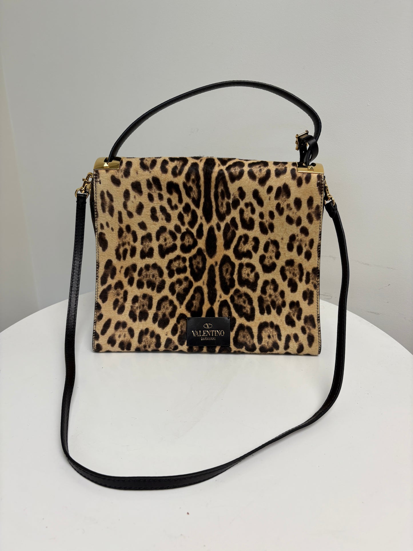Valentino Garavani My Rockstud Leopard Print Calf Hair And Suede Tote Bag