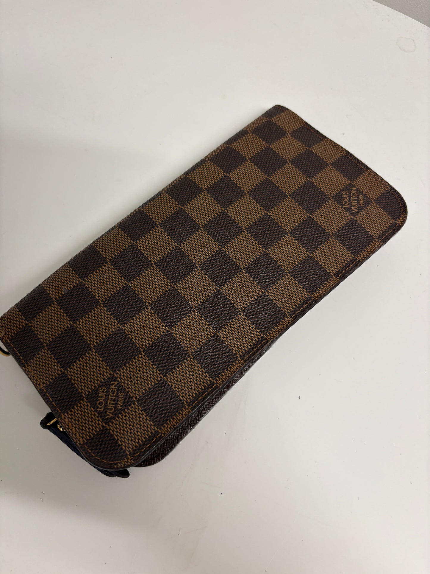 Louis Vuitton Clemence Wallet In Damier Ebene