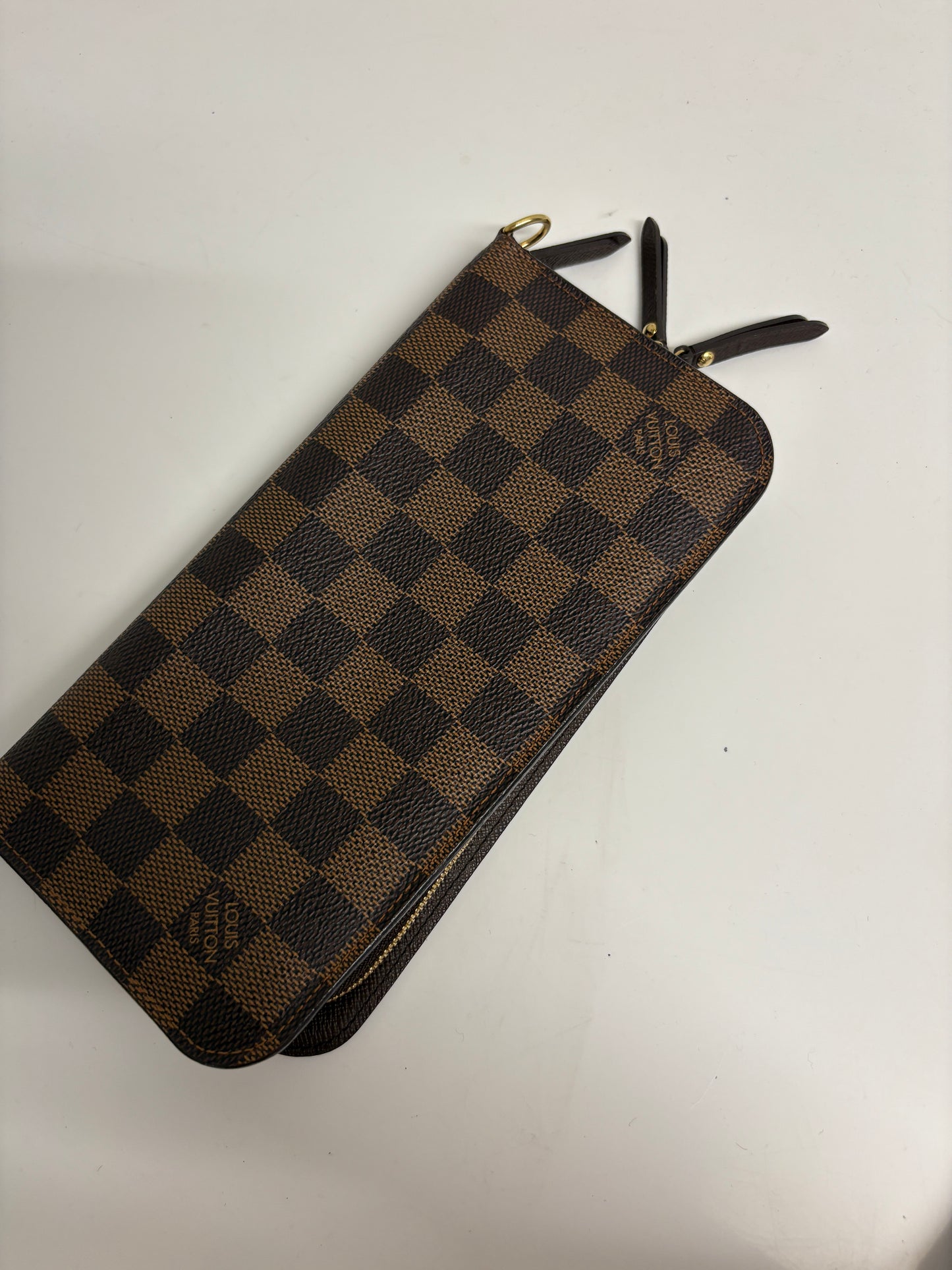 Louis Vuitton Clemence Wallet In Damier Ebene