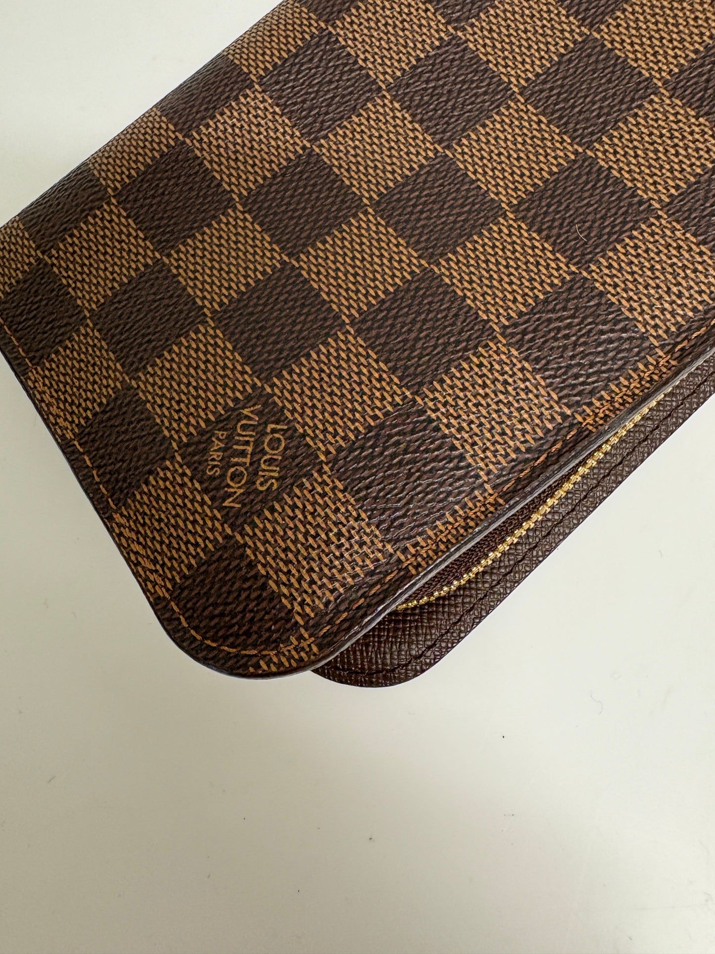 Louis Vuitton Clemence Wallet In Damier Ebene