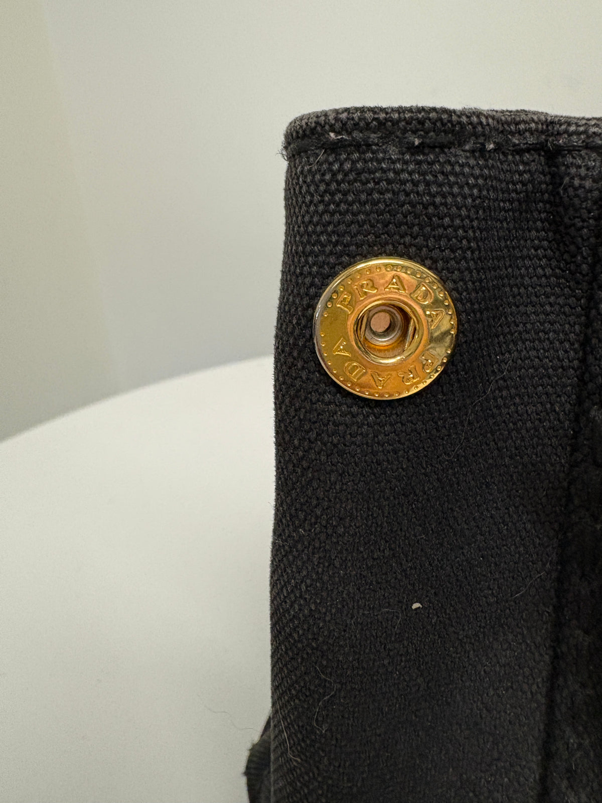 Prada Black Canapa Tote Bag