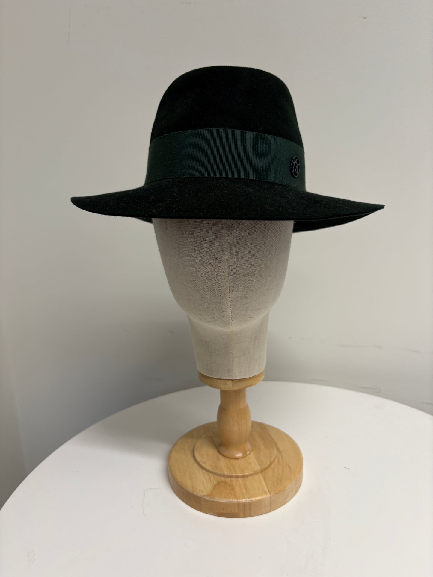 Maison Michel Green Fedora Hat