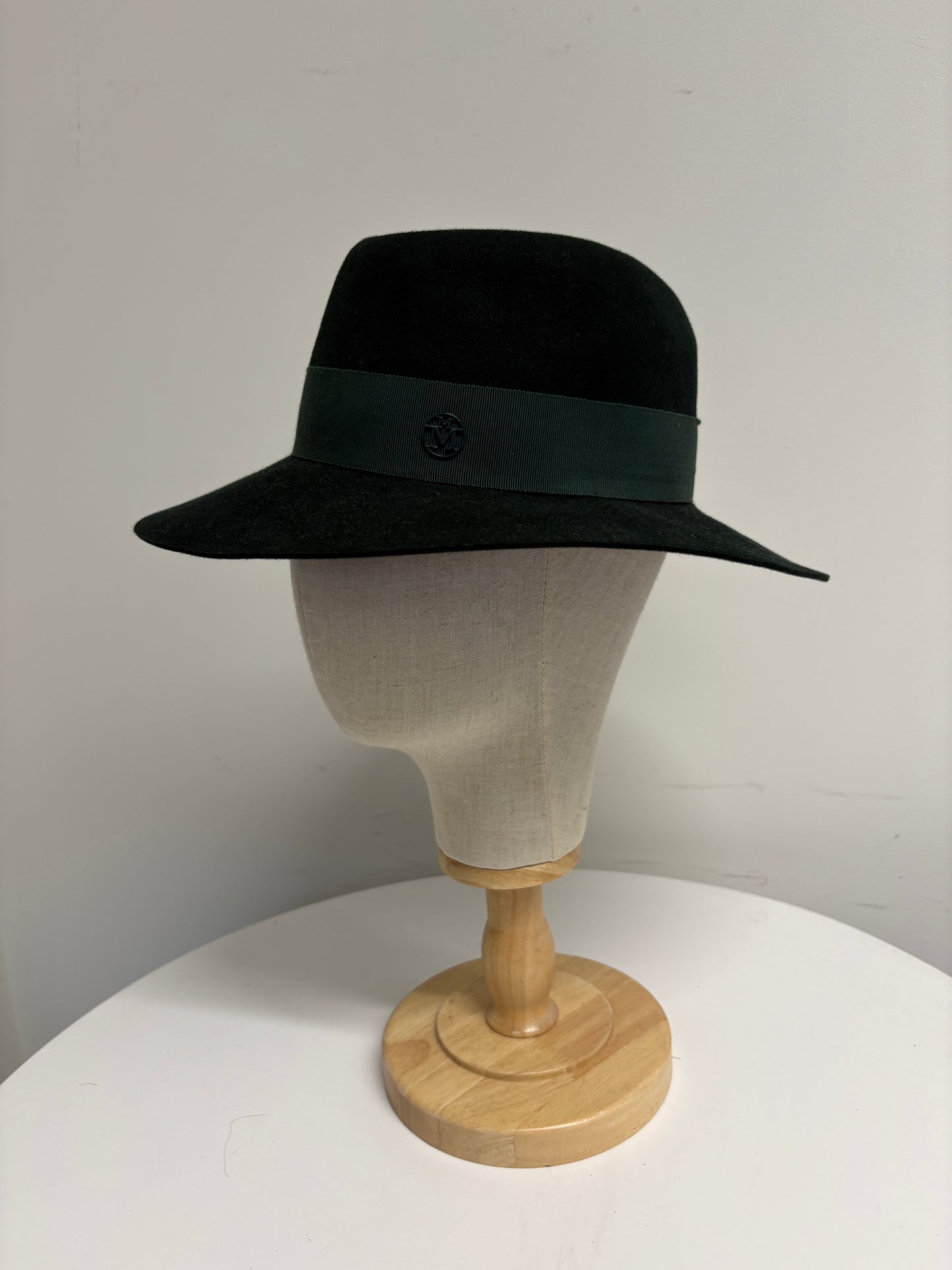 Maison Michel Green Fedora Hat