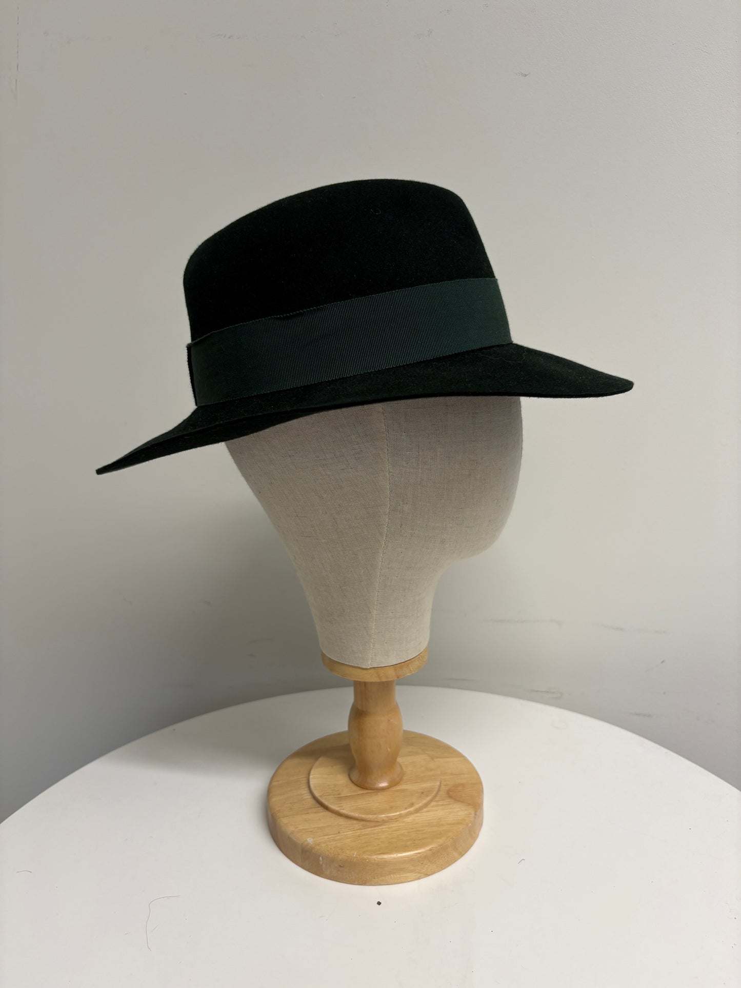 Maison Michel Green Fedora Hat