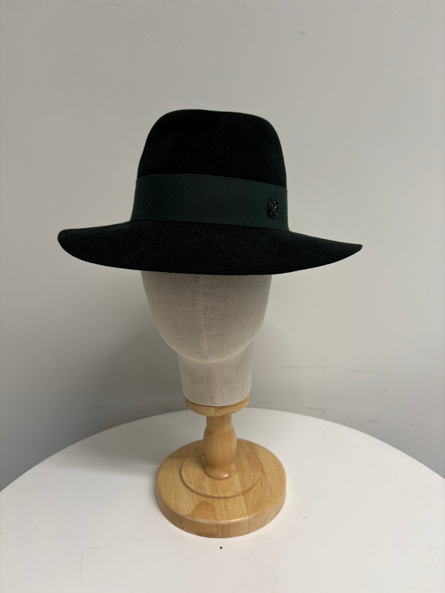 Maison Michel Green Fedora Hat