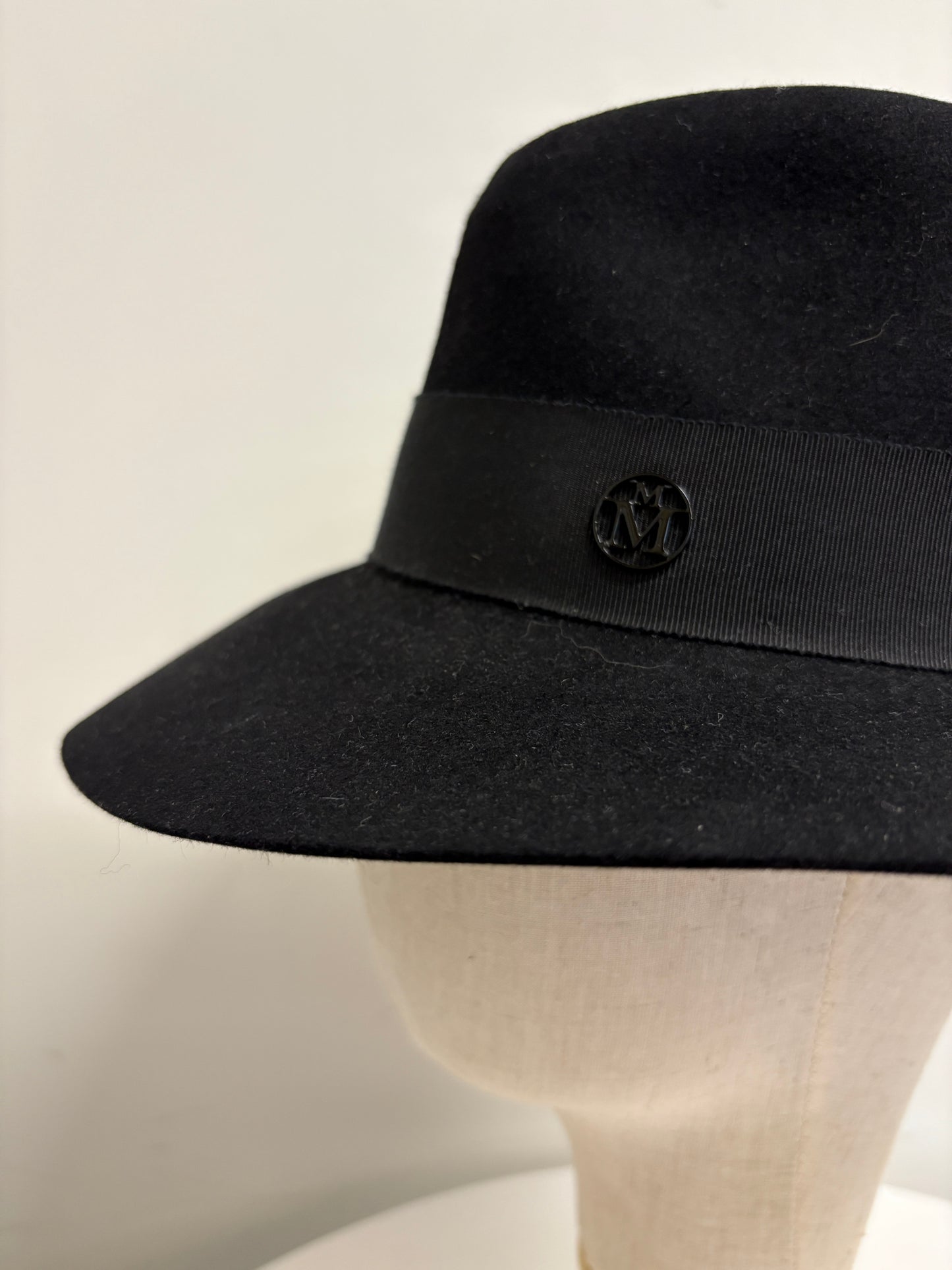 Maison Michel Black Fedora Hat
